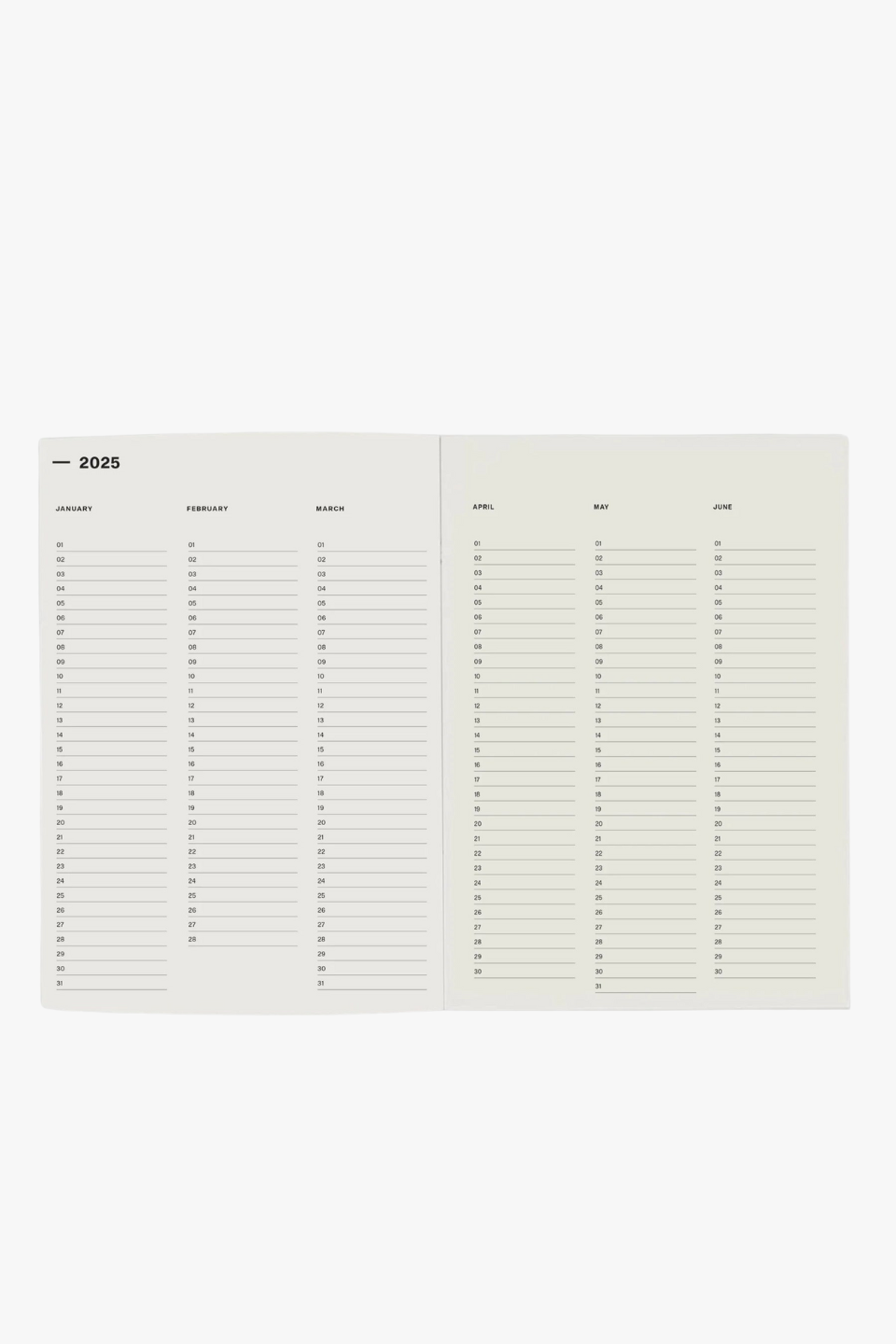 Butter Stripe Daily Planner 2025 - A5 Size, Hardcover, Weekly & Monthly Layout - Perfect for Work, School & Personal Organization