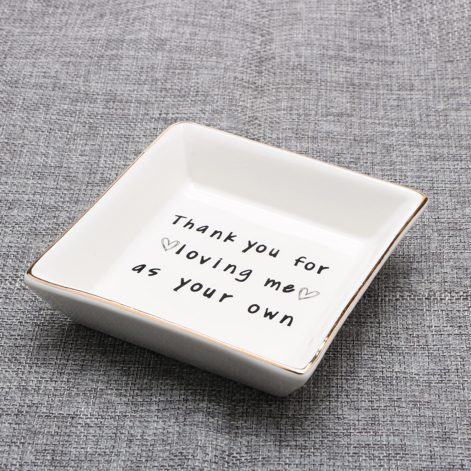 JoycuFF Ceramic Jewelry Ring Holder Trinket Dish Tray - Unique Gift for Women, Mom, Dad, Sisters & Best Friends - Perfect for Thanksgiving, Birthday, Mother's Day & Christmas - Great for Home Decor, Vanity Organizer & Jewelry Storage