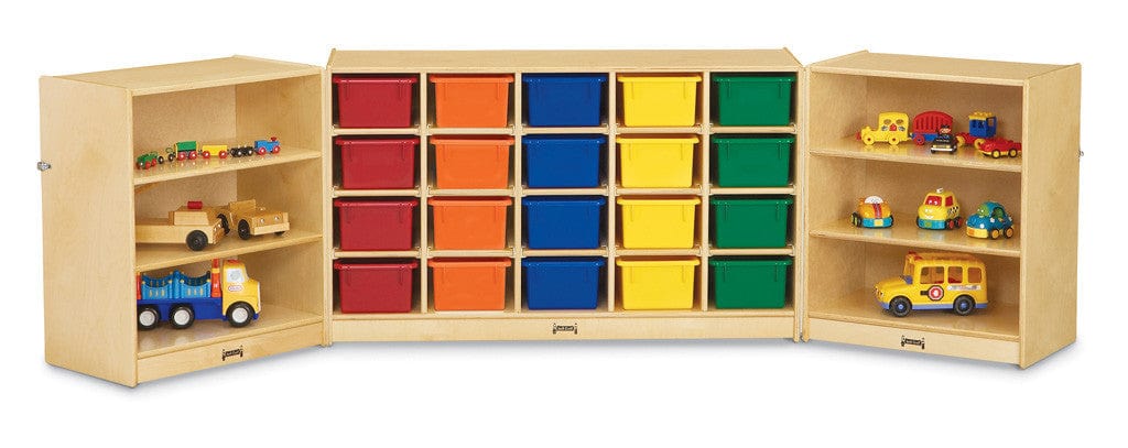 20 Cubbie Tray Triple Fold n Lock Organizer with Clear Trays by Jonti Craft® - Perfect for Classroom, Office, and Home Storage Solutions