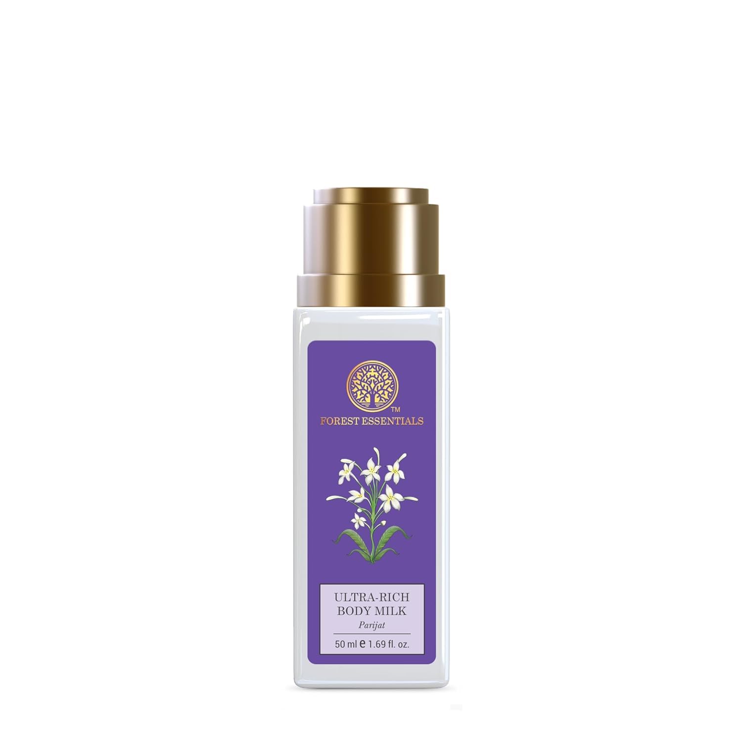 Forest Essentials Ultra Rich Body Milk Parijat - Luxurious Hydrating Body Lotion for Dry Skin | Natural Ayurvedic Moisturizer with Parijat Flower Extract | Perfect for Daily Skincare Routine & Spa Treatments