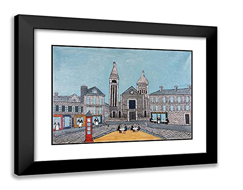 Black Modern Wood Frame with Double Matting
