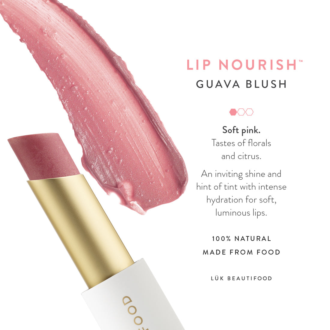 Lip Nourish™ Guava Blush - Hydrating & Plumping Lip Balm for Soft, Kissable Lips | Perfect for Daily Moisture & Night Care