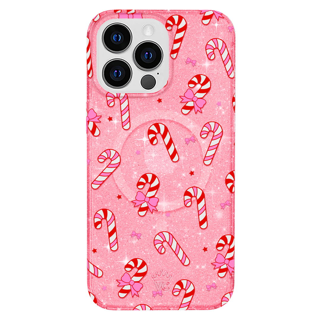 Pink Peppermint Princess iPhone Case - Cute Floral Design Protective Cover for iPhone 13/14/15 - Perfect for Girls, Teens & Women - Great Gift for Birthday, Christmas & Everyday Use
