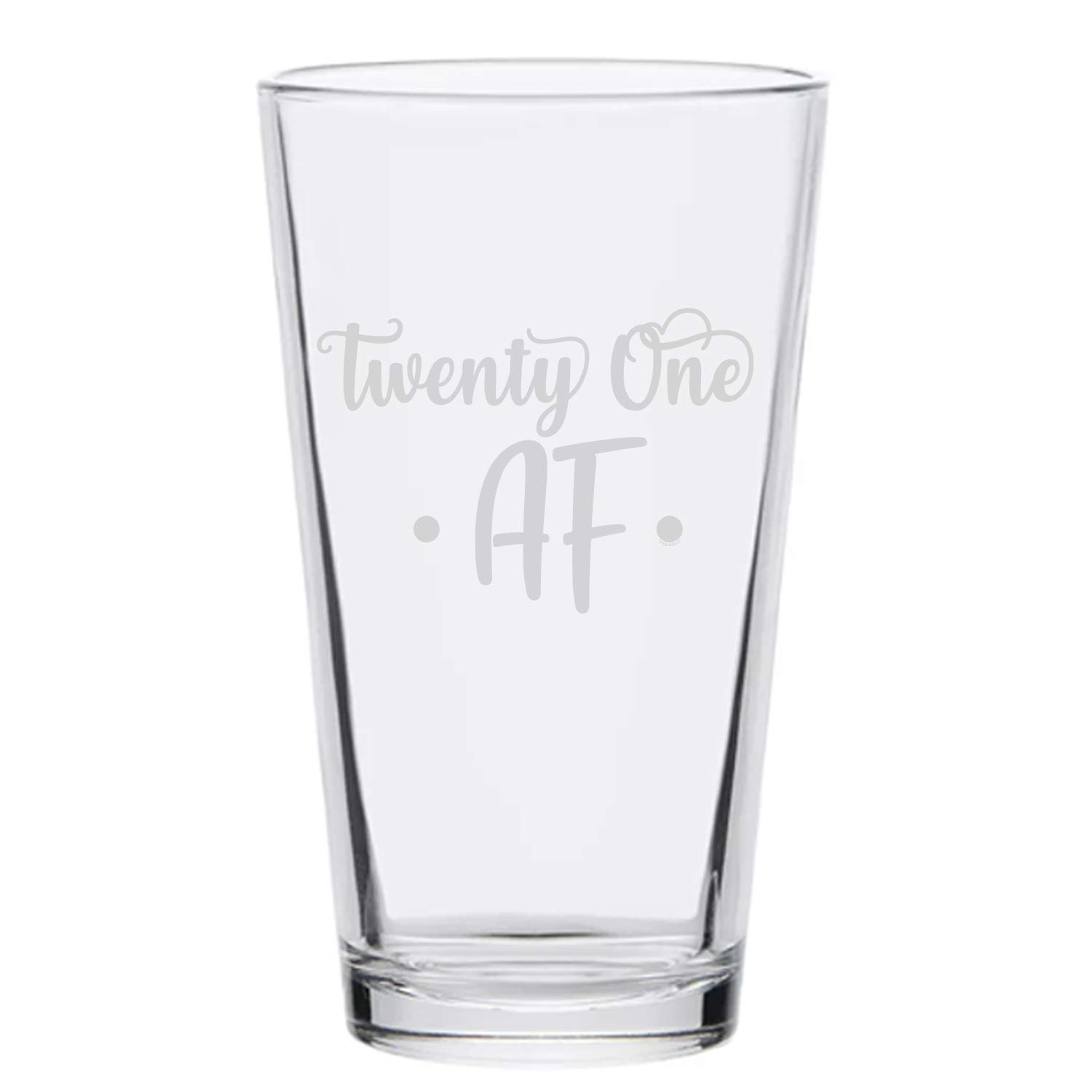 Veracco 21st Birthday Beer Glass - Pint Gift for Him & Her (Clear) - Party & Home Bar Use
