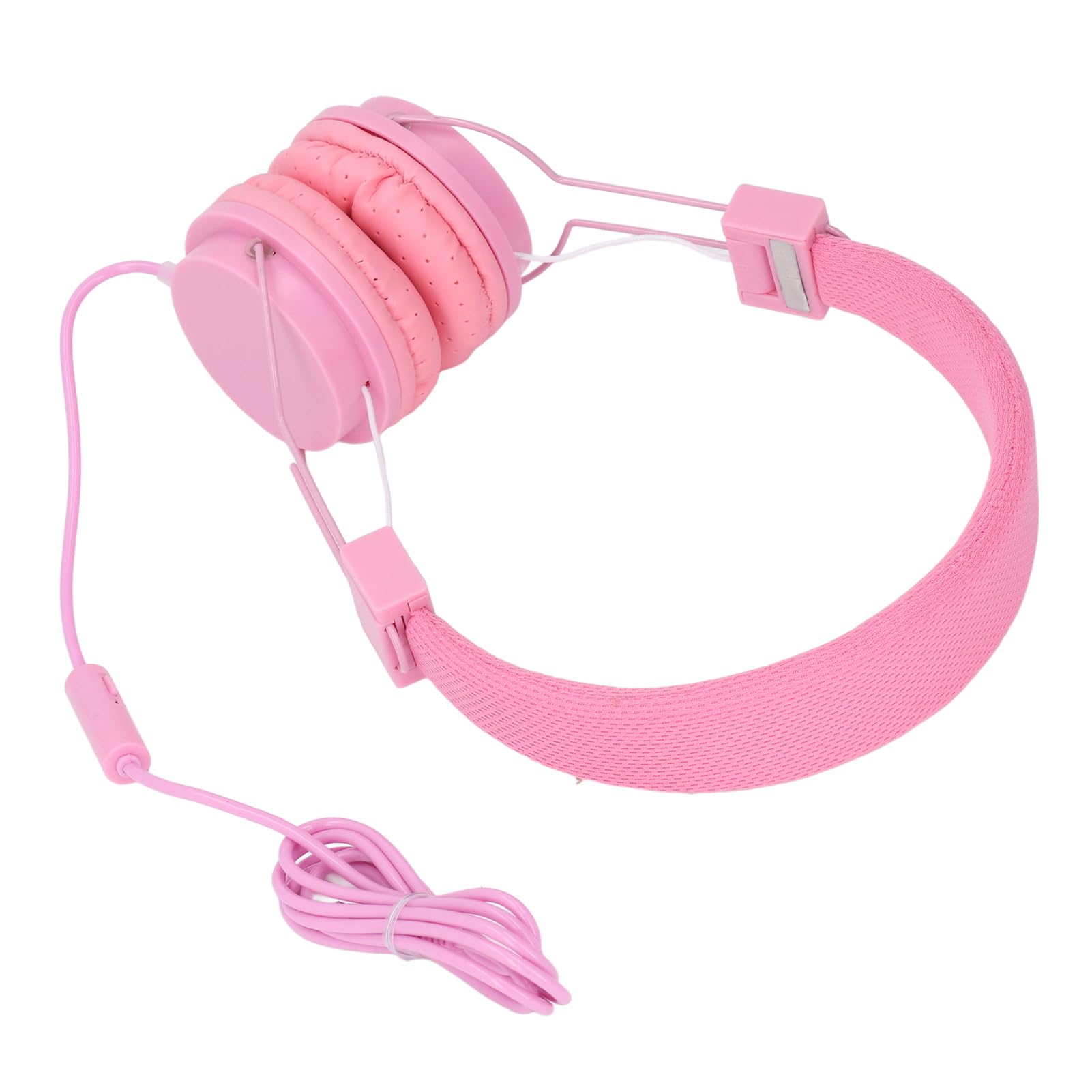 Fabater Wired Stereo Headphones with Microphone - Noise Cancelling Over-Ear Headphones for PC, Laptop, Gaming & Music - Adjustable Headband & Enhanced Surround Sound (Pink) - Perfect for Work, Study, Gaming & Online Meetings