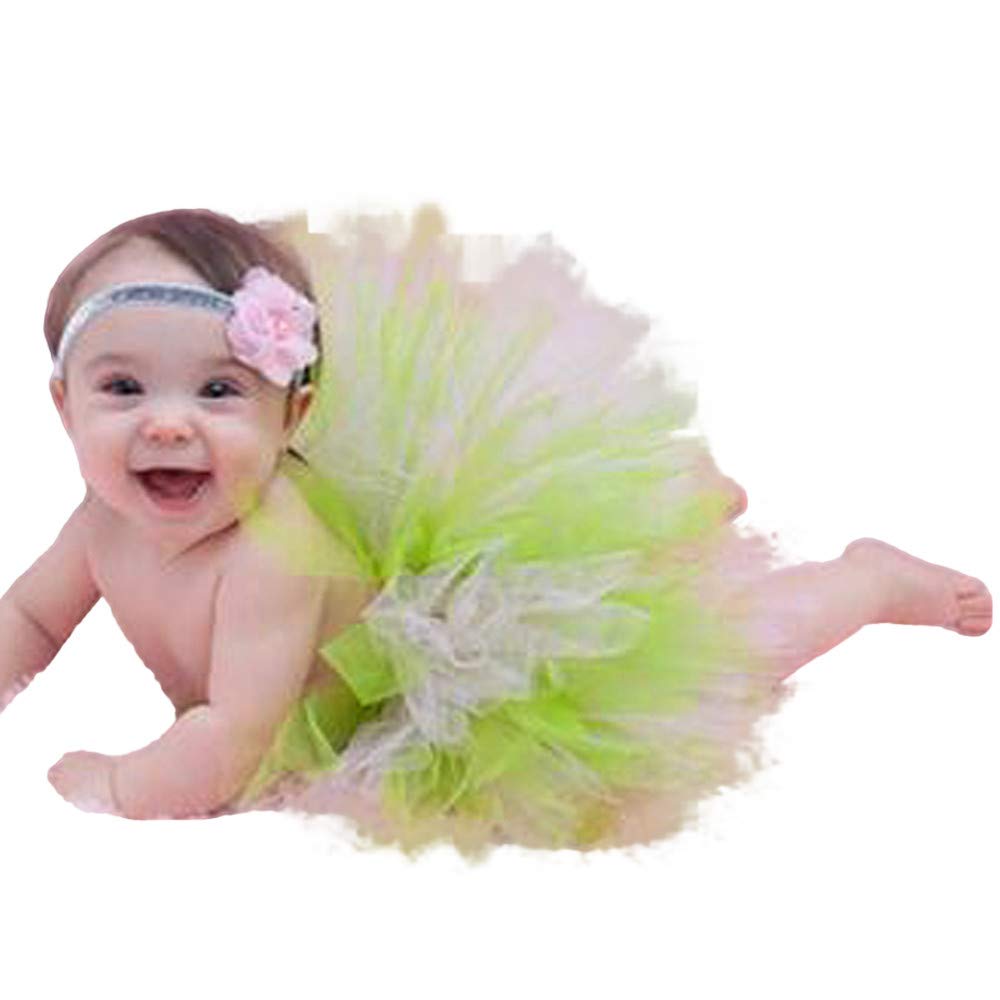 Baby Girls Tutu Skirt with Headband - Newborn Toddler Photography Outfit for Birthday, Party & Special Occasions