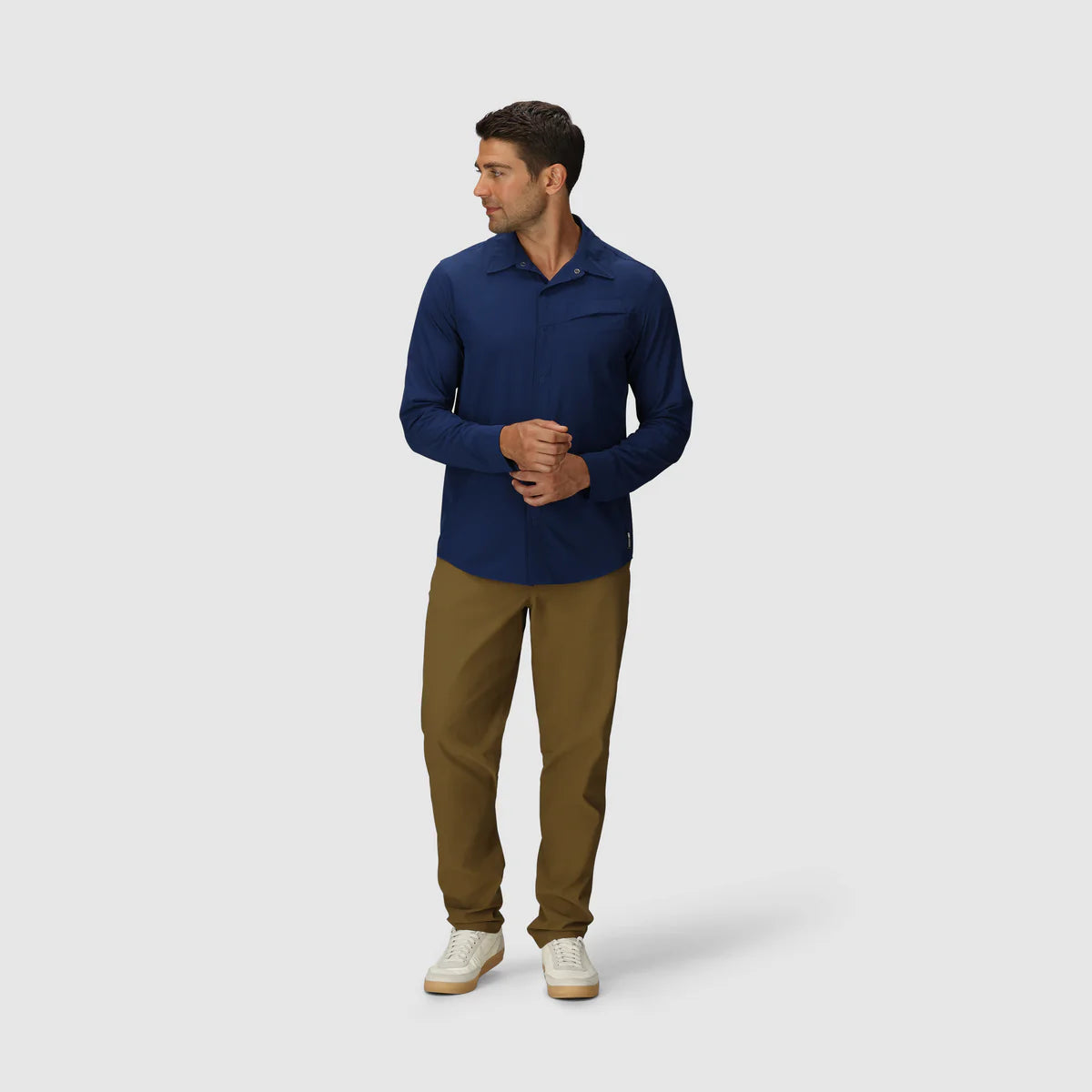 **Astroman Men's UPF 50+ Long Sleeve Sun Shirt - Lightweight & Breathable UV Protection for Hiking, Fishing & Outdoor Activities**