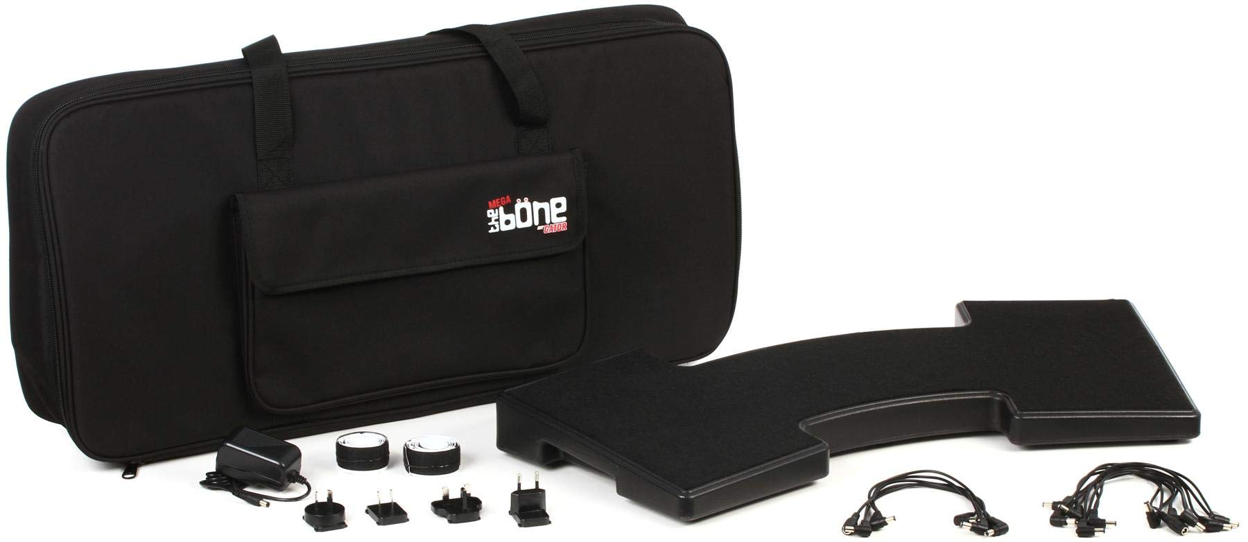 Gator G-MEGA-BONE Mega Bone Pedal Board with Carry Bag & Power Supply - Professional Guitar Effects Pedalboard for Live Performances & Studio Recording