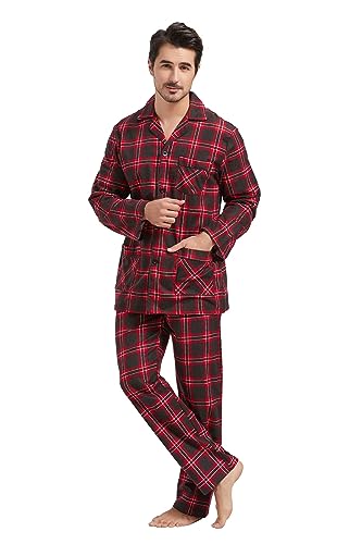 Red and Black Plaid With White Lines