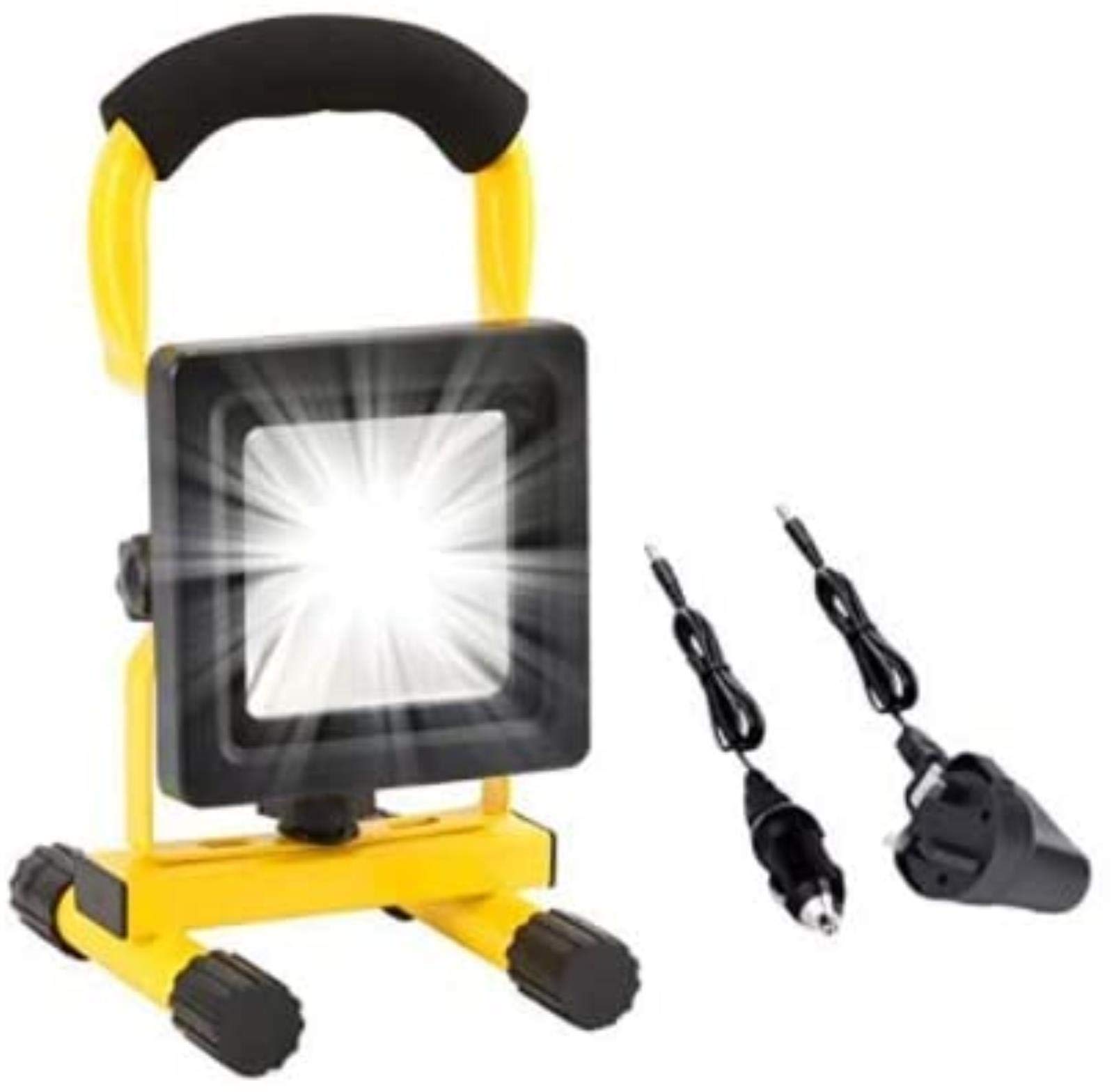 10W AVvik Waterproof Camping Spotlight - Rechargeable LED Work Light for Outdoor, Emergency Safety Light for Car, Garage, Workshop, Garden - Perfect for Hiking, Power Outages & Night Projects