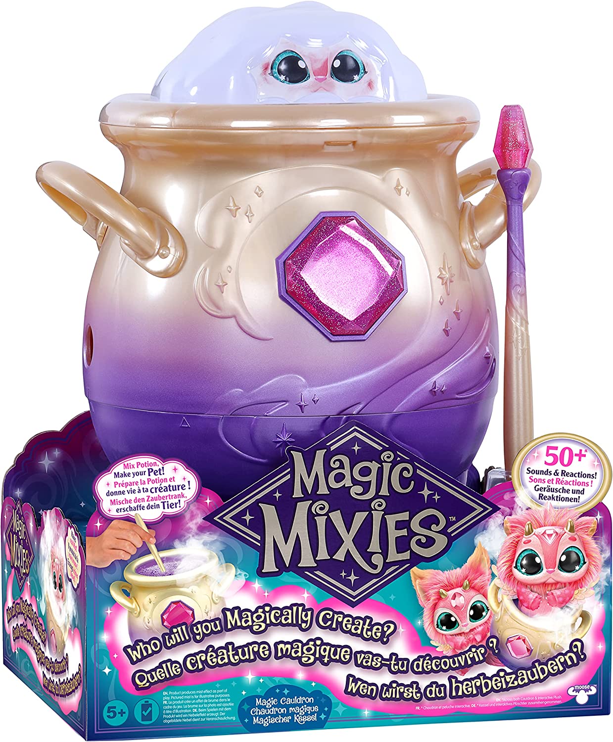 Magic Mixies Magical Misting Cauldron - Interactive Light Up Toy for Kids with Colorful Smoke Effects | Perfect for Pretend Play, Birthday Gifts & Halloween Costume Accessories