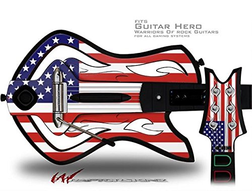 American Flag Decal Skin for Warriors of Rock Guitar Hero Guitar - Patriotic Sticker Vinyl Wrap (Guitar Not Included) | Perfect for Gaming, Decor & Customization