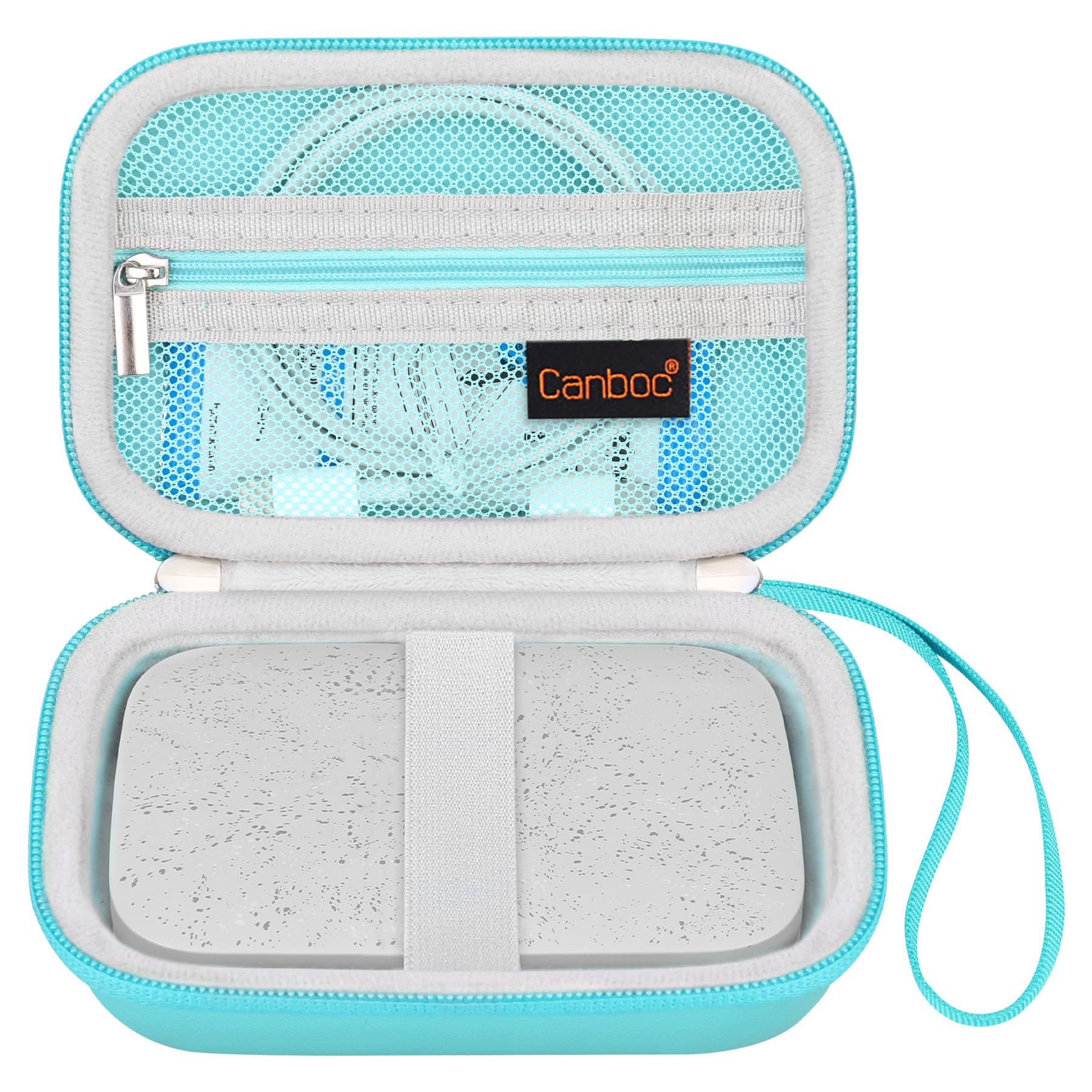 Canboc Portable Carrying Case for HP Sprocket 2x3, Kodak Step & Lifeprint Wireless Photo Printers - Zippered Mesh Storage Bag for Printer, Cables & 2x3 Photo Paper - Perfect for Travel, Home & Office Use