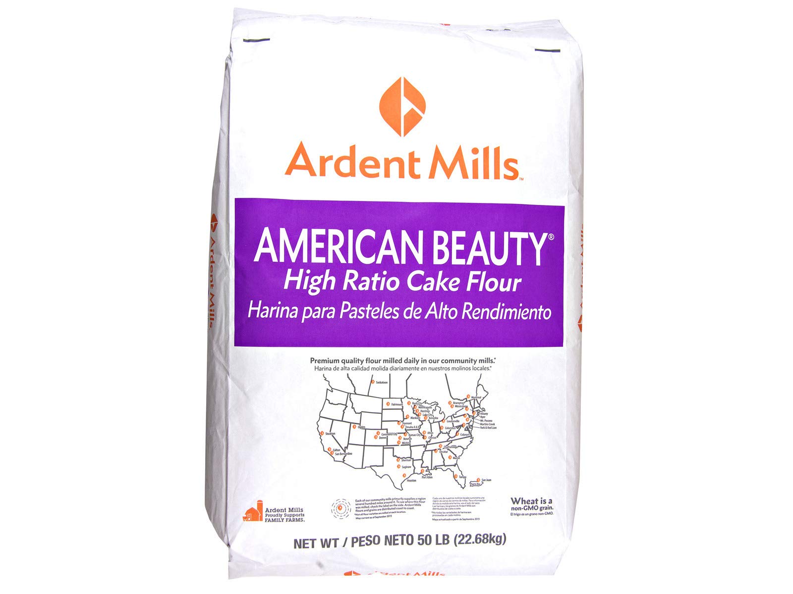 American Beauty Hi-Rise Cake Flour 50lb - Professional Baking Flour for Cakes, Pastries & Bread - Perfect for Bakeries, Restaurants & Home Bakers