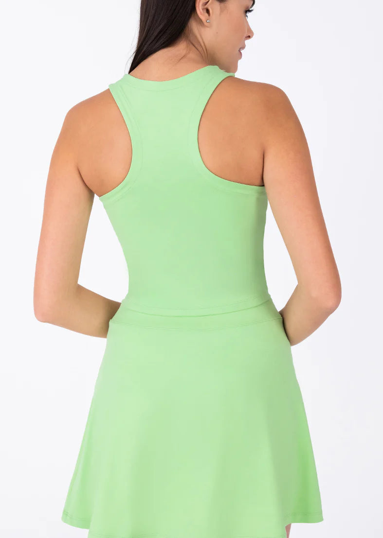 Club LC Cropped Tank Top - Women's Fashion Stretch Fit Casual Summer Tee in Paradise Green | Perfect for Beach Outings, Music Festivals & Street Style Looks (Final Sale)