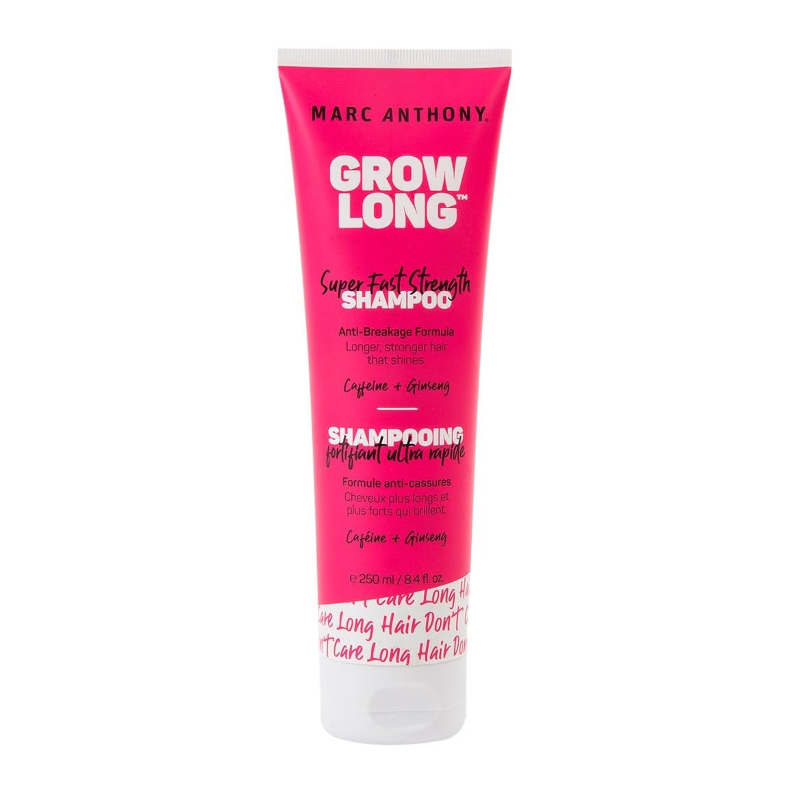 Marc Anthony Grow Long Shampoo & Conditioner Set with Caffeine & Ginseng - Anti Frizz & Breakage Treatment for Stronger, Longer Hair - 8.4 fl oz - Perfect for Damaged Hair Repair & Daily Hair Growth Routine