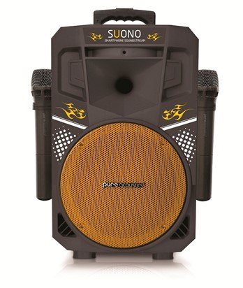 Portable Karaoke Machine with Wireless Microphones & Bluetooth Speakers - MCP-75 Suono PA Sound System (Yellow & Black) for Home Parties, Outdoor Events & Professional Performances