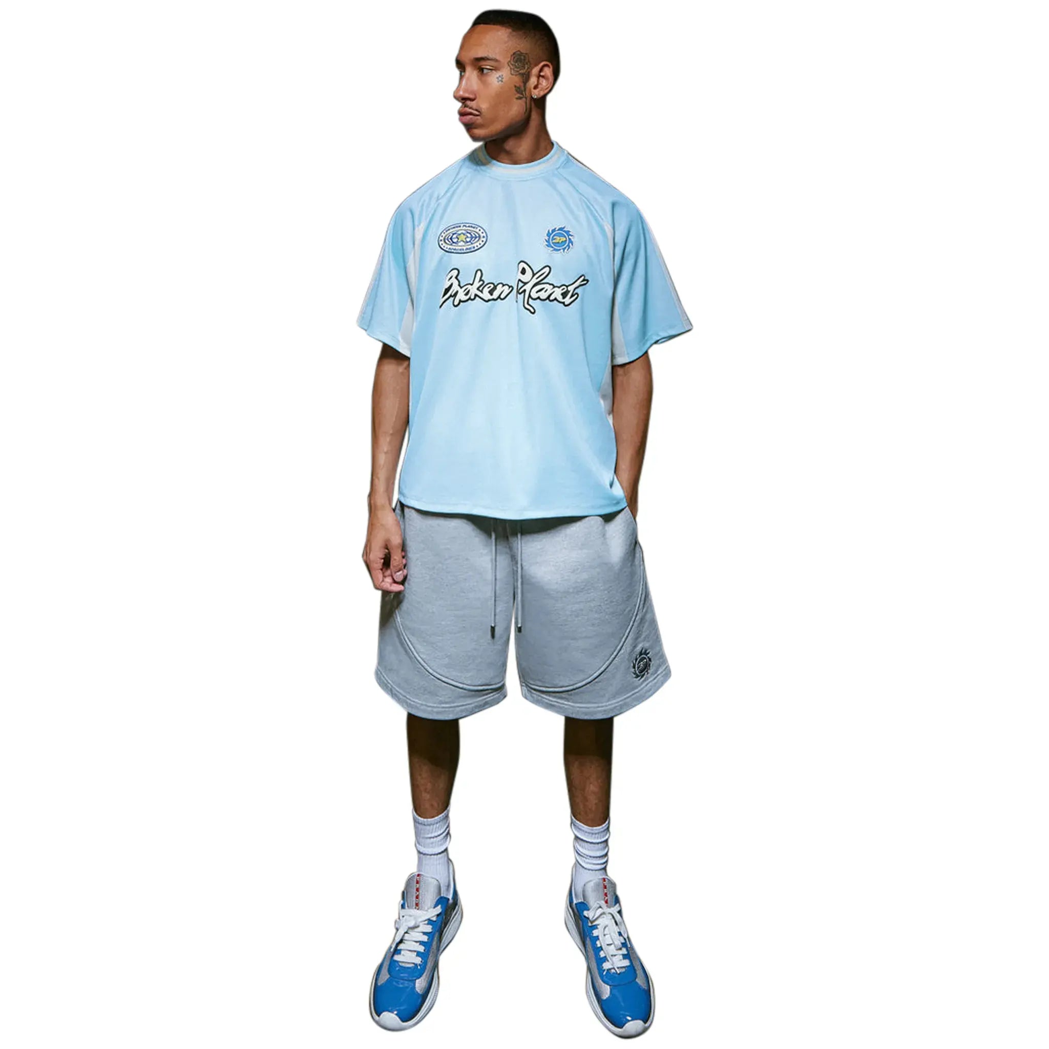 Broken Planet Light Blue Football Jersey - Men's Sports Jersey for Soccer Fans - Perfect for Games, Training & Casual Wear