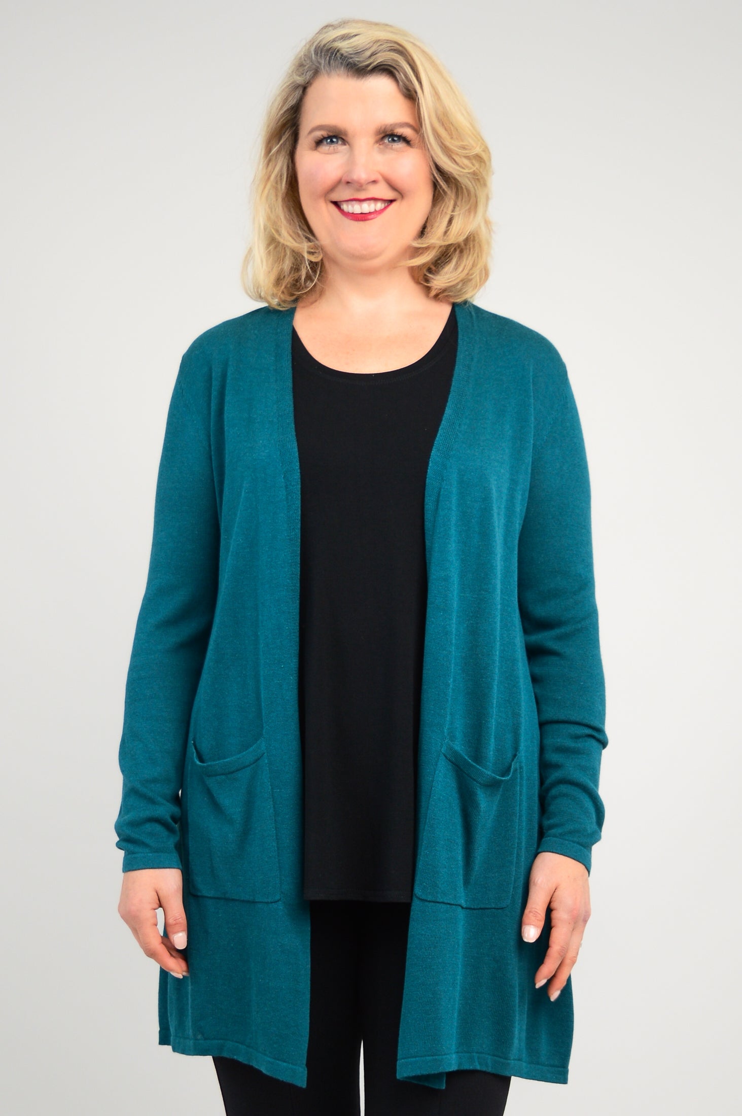 Justine Sweater for Women - Soft Teal Bamboo Cotton Blend Pullover | Cozy Casual Wear for Fall & Winter | Perfect for Office, Travel & Weekend Outings