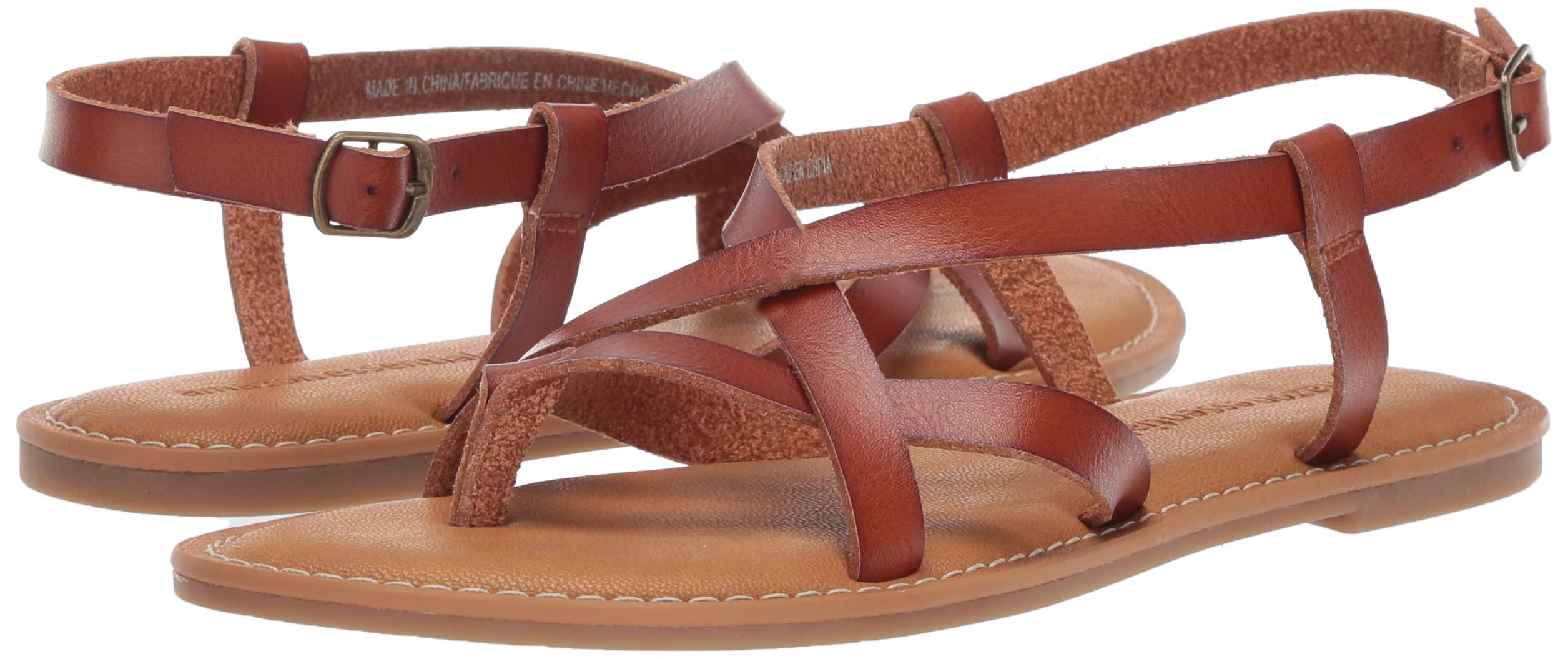 Amazon Essentials Women's Casual Strappy Sandal - Comfortable Summer Flat Sandals for Women, Breathable Lightweight Beach Shoes | Perfect for Walking, Travel, and Outdoor Activities