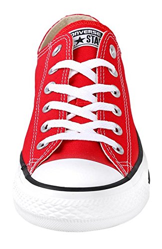 Converse Chuck Taylor All Star Low Top Sneakers - Men's Size 10 / Women's Size 12 - Classic Red Canvas Shoes for Casual Wear & Street Style (M9696)