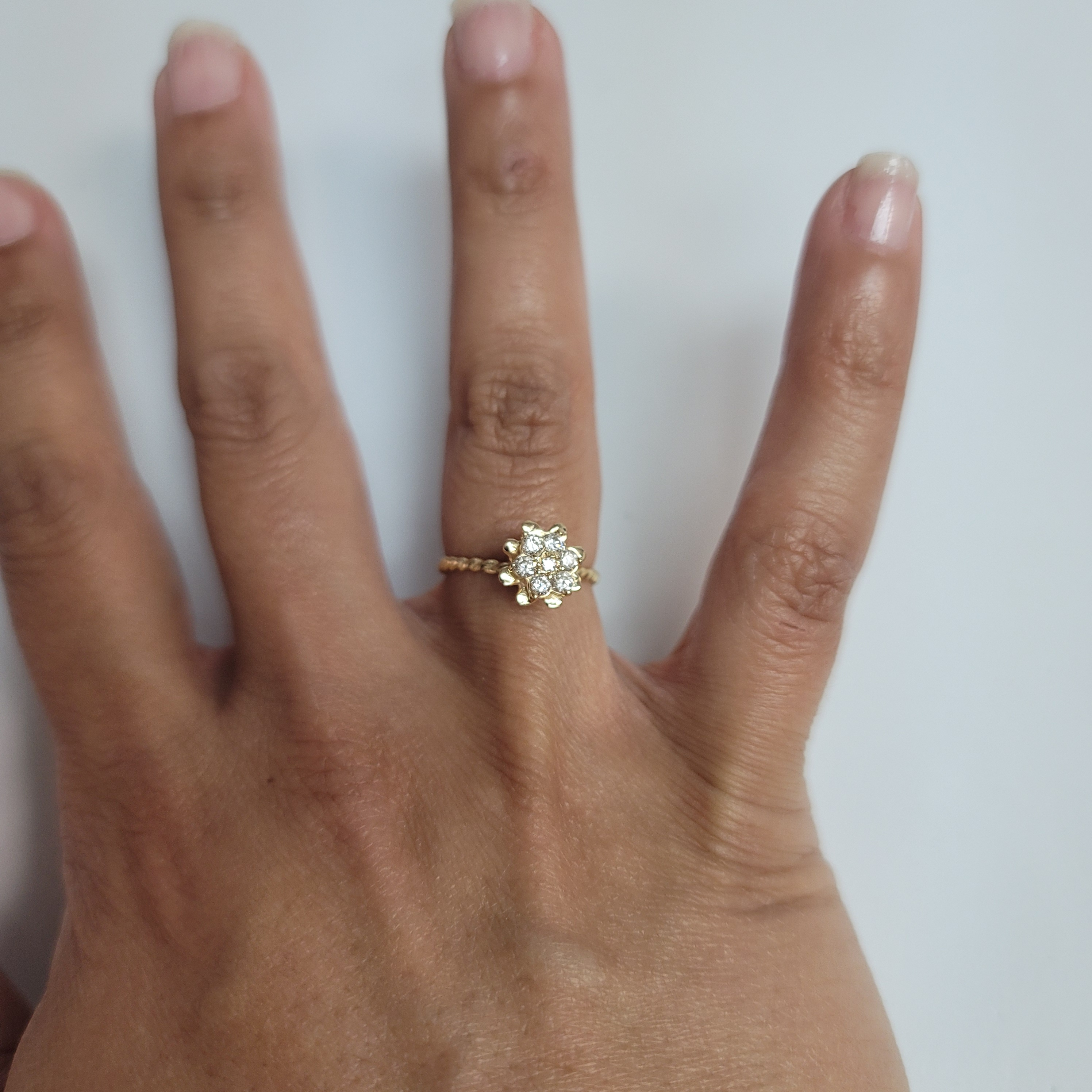 0.25cttw Diamond Tulip Flower Ring in 14K Yellow Gold - Elegant Jewelry Gift for Women, Perfect for Weddings, Anniversaries & Special Occasions