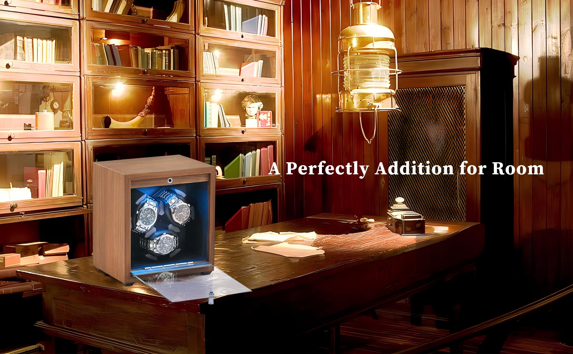 Premium Automatic Watch Winder with LED Display & Memory Foam - Ultra Quiet 4 Rotation Modes for Men & Women - Perfect for Watch Collection Storage, Travel, and Nightstand Display