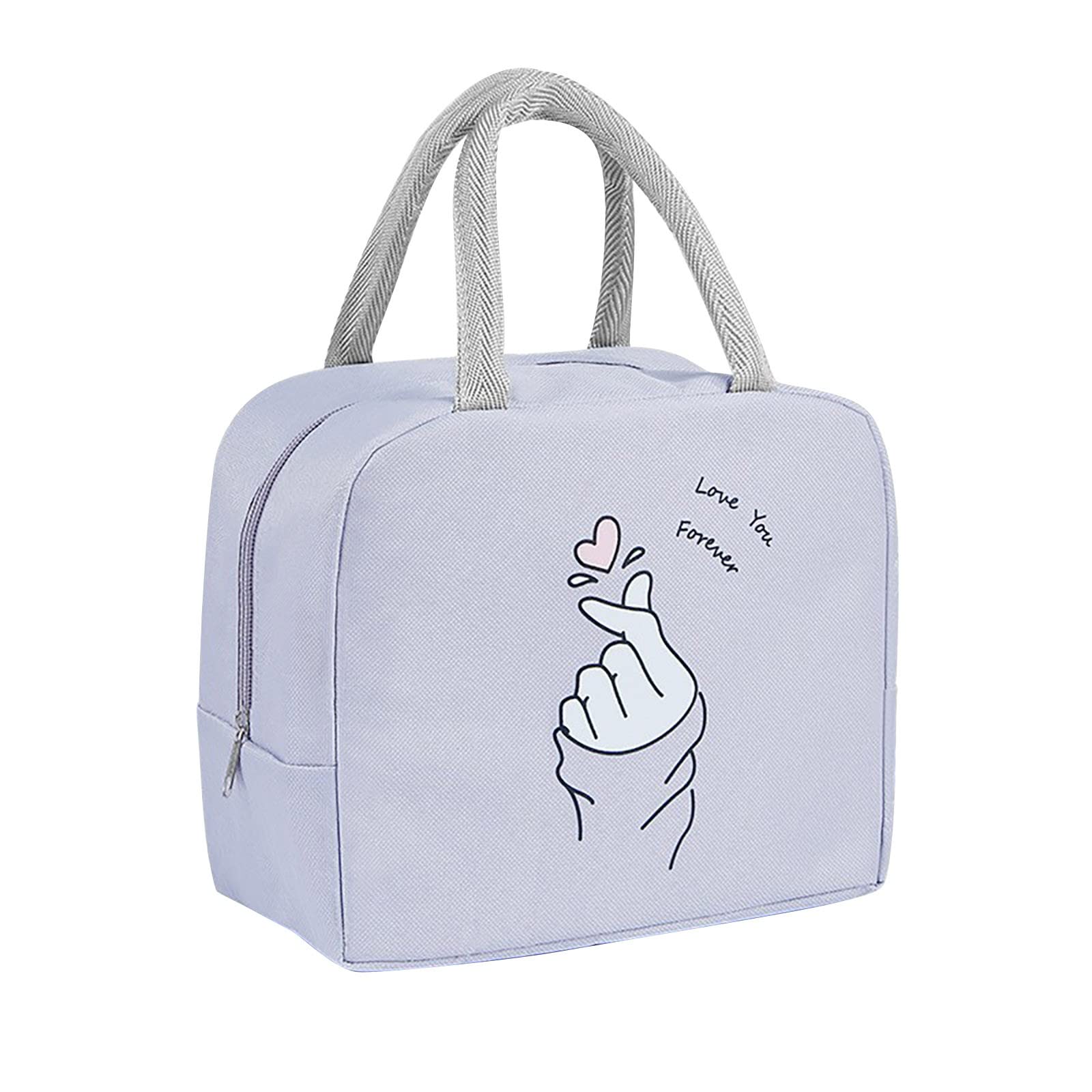 **Insulated Canvas Bento Bag - Large Capacity Thermal Lunch Tote for Women - Heat Resistant Work Bag with Lunch Box (23x19x13cm, Purple) - Perfect for Office, Picnics & Outdoor Activities**