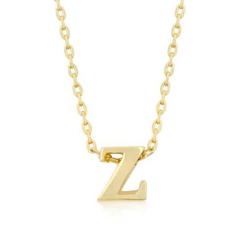 Golden Initial Z Pendant Necklace - Personalized Letter Z Jewelry for Women - Elegant Gold Plated Pendant for Gifts, Everyday Wear & Special Occasions