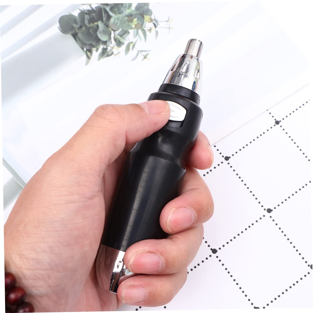 NOLITOY Electric Ear & Nose Hair Trimmer for Men - Rechargeable Personal Grooming Shaver with Precision Blades - Perfect for Eyebrows, Beard & Body Hair - Black (Ideal for Travel, Home & Office Use)