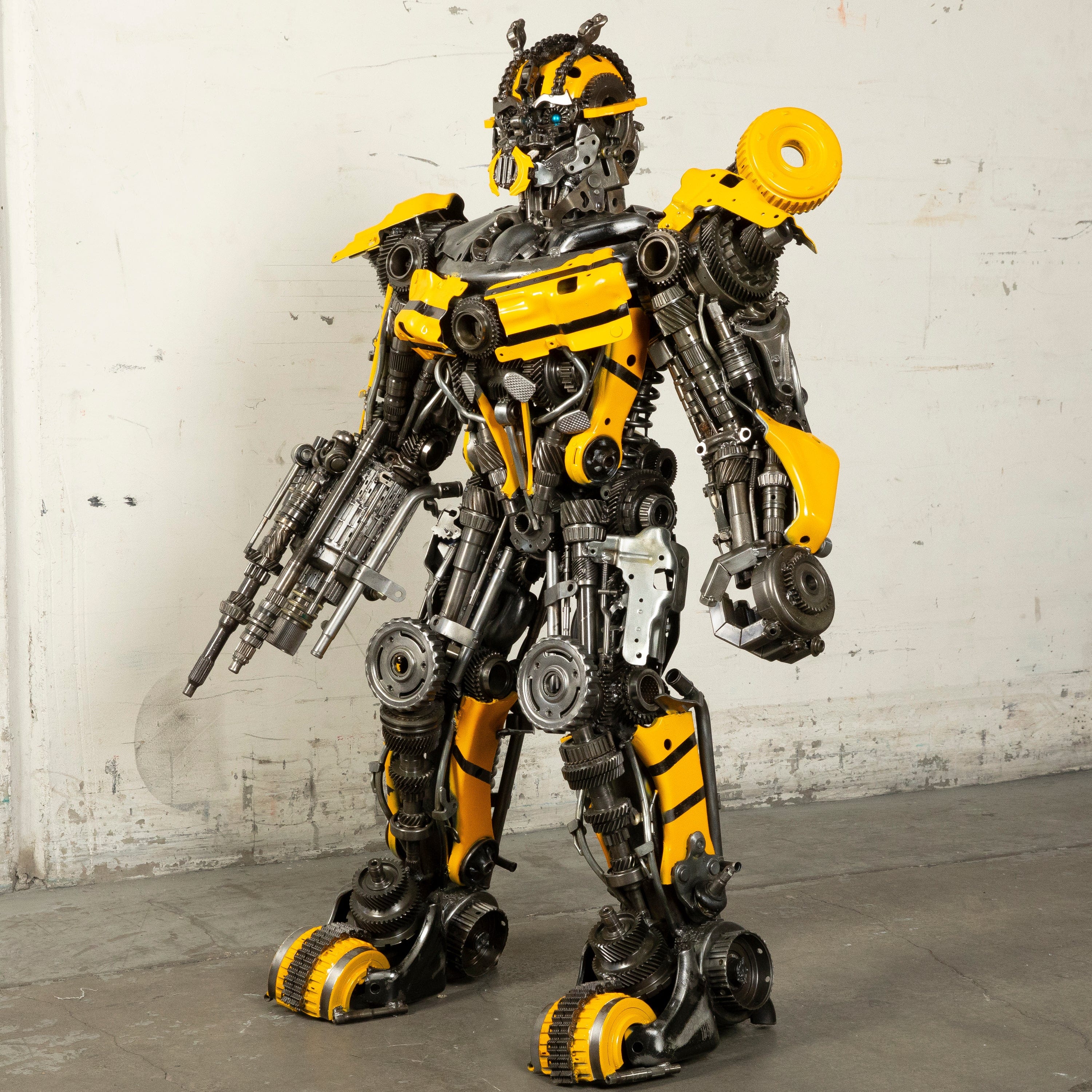 55 Bumblebee Inspired Recycled Metal Art Sculpture - Handmade Eco-Friendly Wall Decor for Home, Office & Garden | Unique Gift Idea for Nature Lovers
