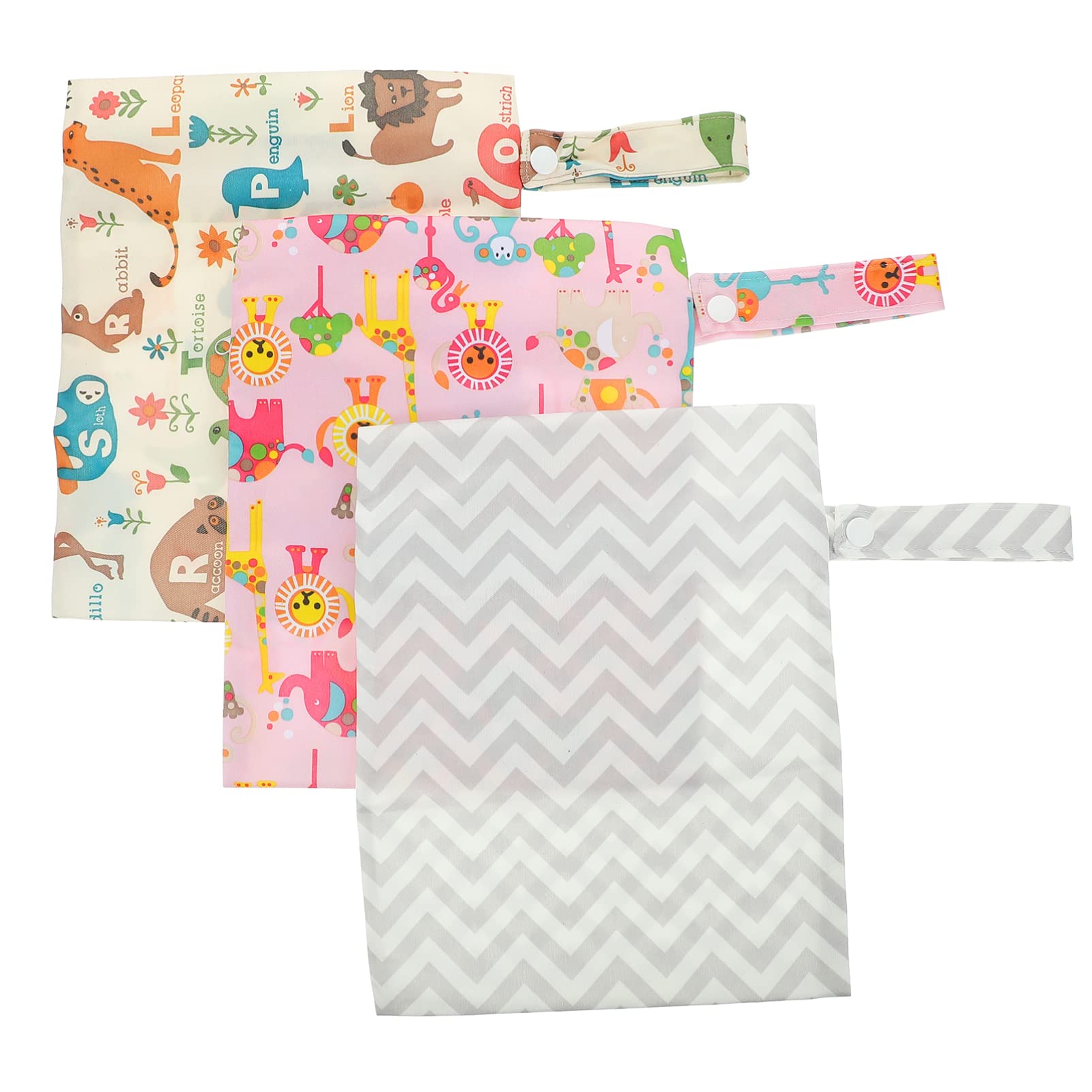 Toddmomy 3-Piece Waterproof Diaper Bag Organizer Set - Reusable Polyester Baby Diaper Pouches for Travel, Daycare & Outdoor Activities | Diaper Holder for Kids & Infants