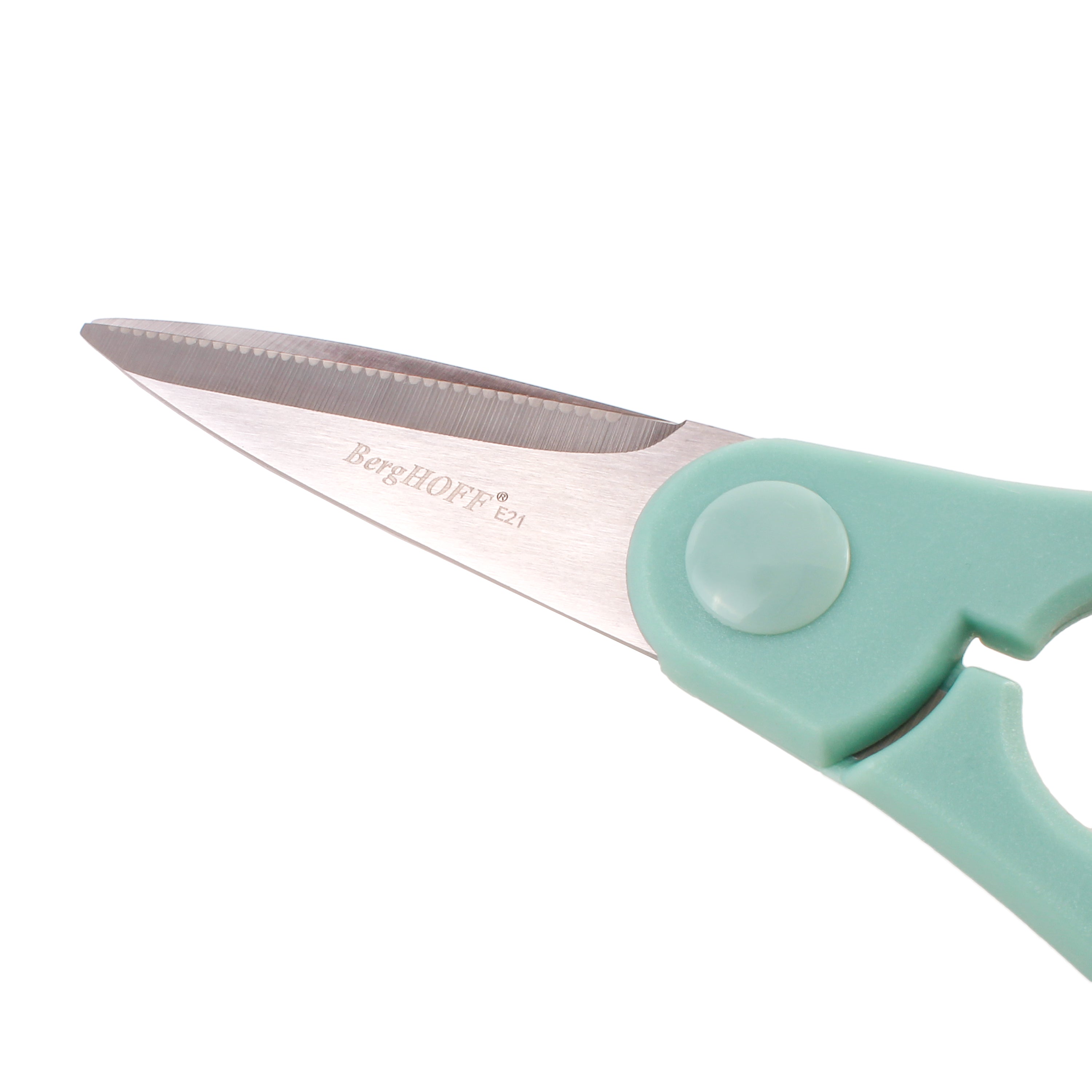 BergHOFF Leo 8-Piece Stainless Steel Kitchen Knife Set with Universal Knife Block - Mint Green | Professional Chef Knives for Cooking, Slicing & Dicing | Perfect for Home Kitchens & Culinary Enthusiasts