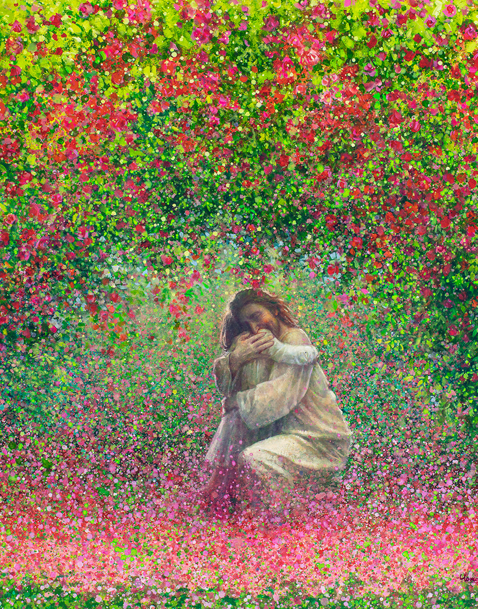 Here In My Arms By Yongsung Kim - Inspirational Christian Wall Art Print for Home & Office Decor - Perfect for Living Room, Bedroom, Church Gift