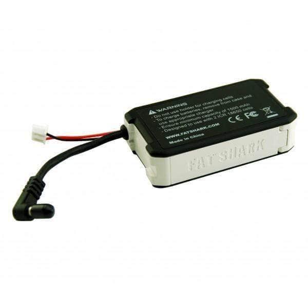18650 Li-Ion Battery Case for FatShark FPV Goggles - Durable Plastic Holder with Secure Lock - Perfect for Drone Racing, FPV Flying & Extended Flight Sessions