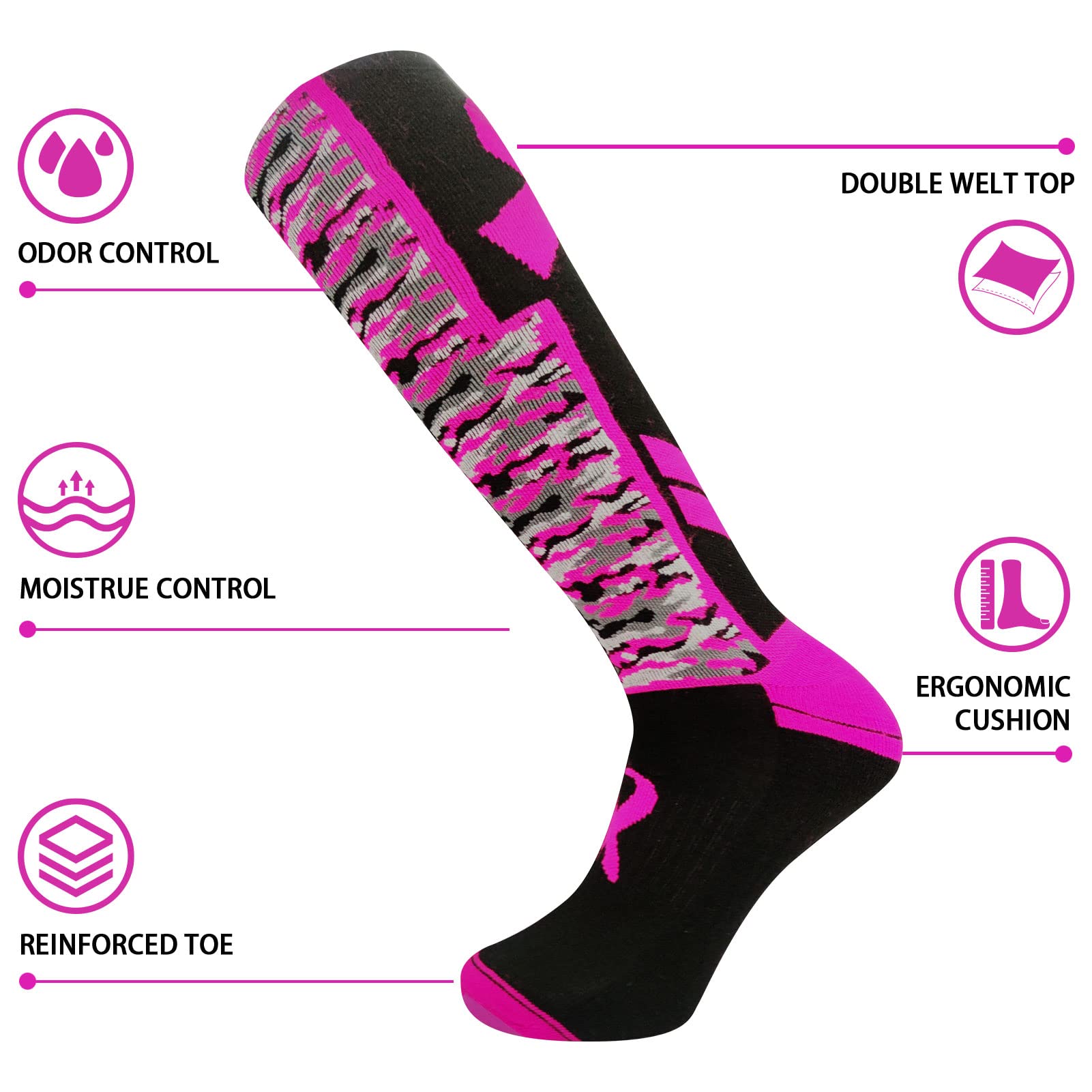 1/12/24 Pairs of Pink Ribbon Breast Cancer Awareness Socks for Women & Men - Football, Baseball Support Socks for Adults & Youth - Perfect for Fundraisers, Sports Events & Daily Wear