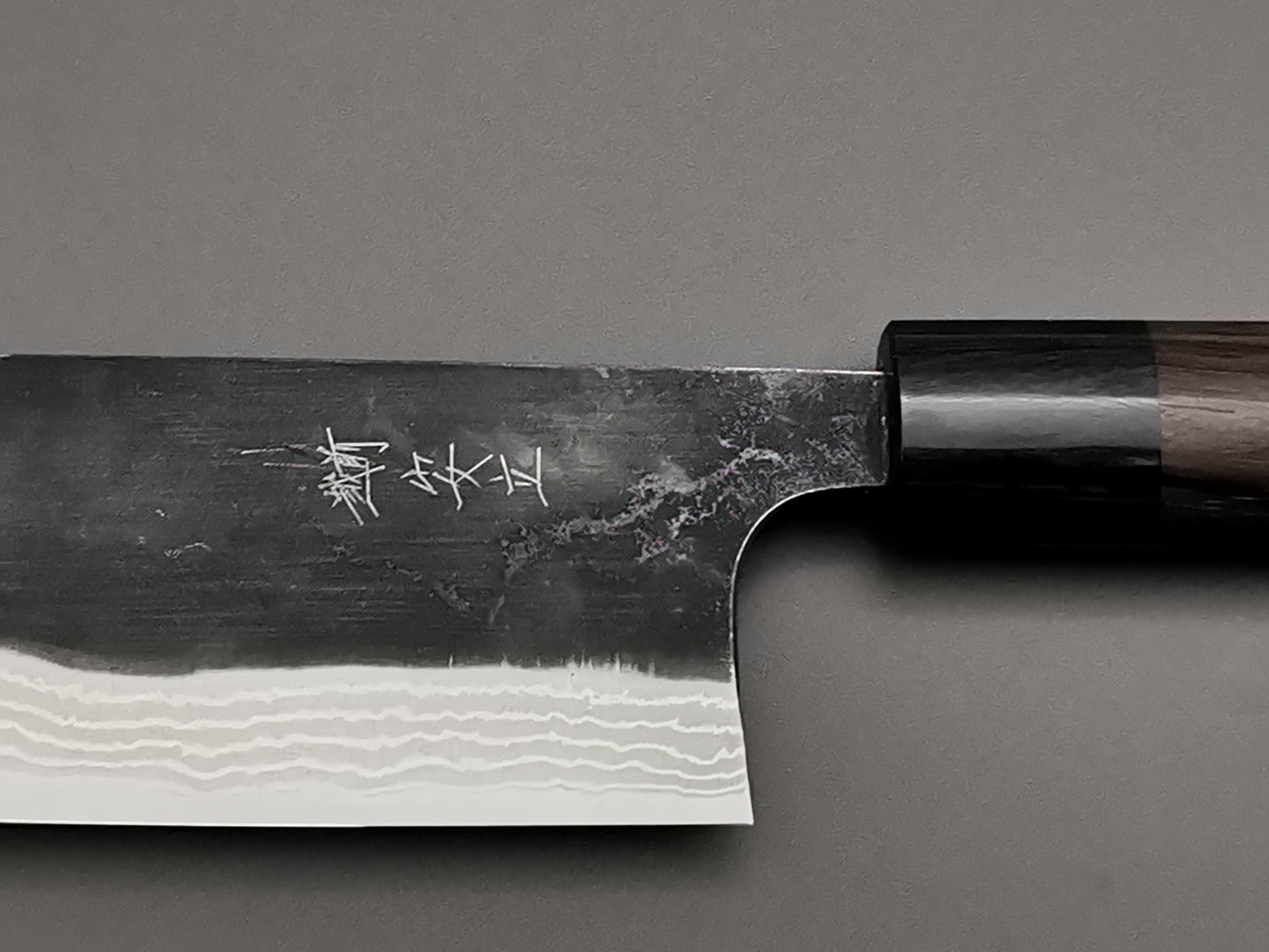 Premium Anryu Shirogami #2 Nakiri Japanese Vegetable Knife - High Carbon Steel Blade for Professional Chefs & Home Cooking - Perfect for Chopping, Slicing & Dicing Vegetables
