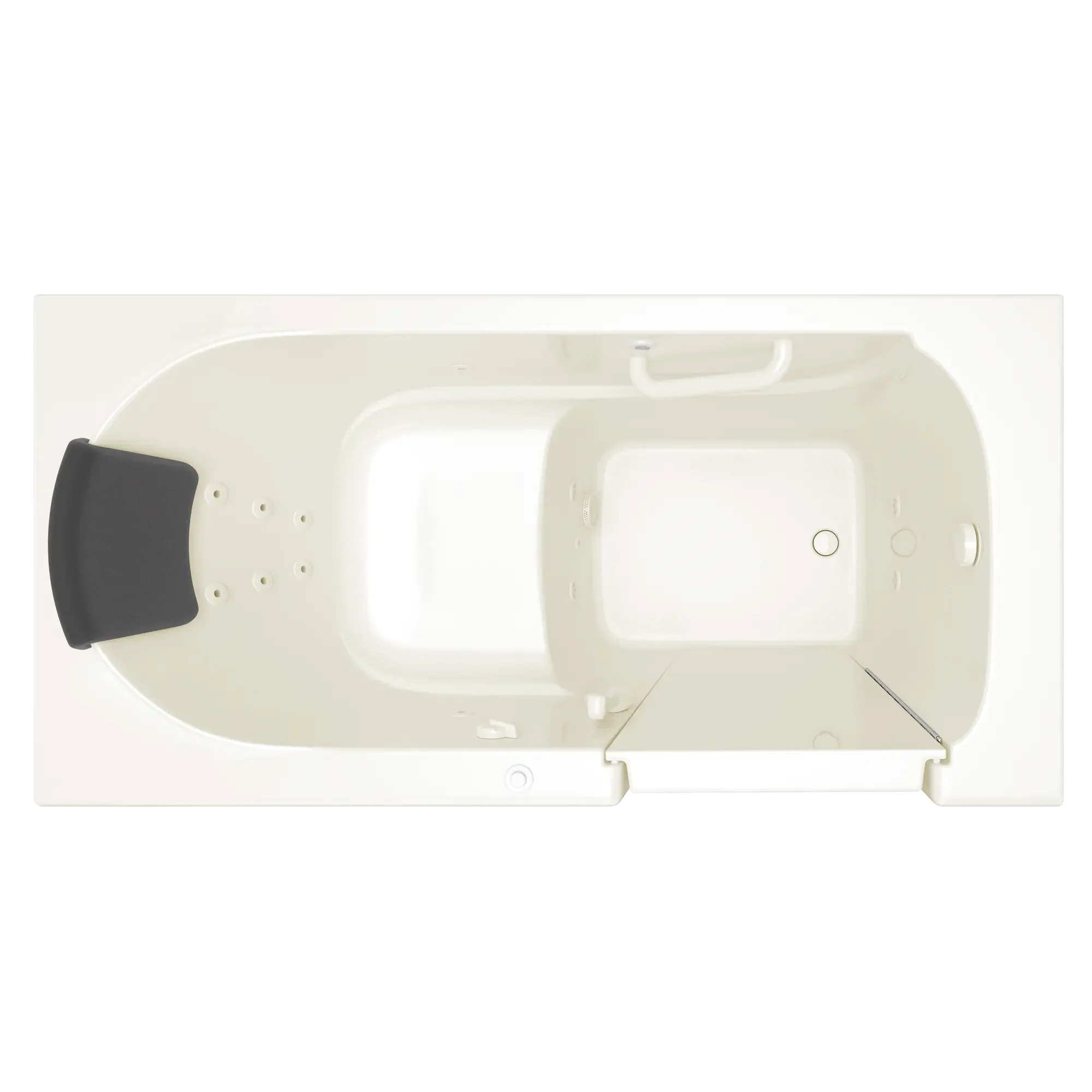 Premium 30 x 60 Inch Gelcoat Walk-In Bathtub with Whirlpool System - Right Hand Drain - Ideal for Elderly & Mobility Support, Spa-Like Relaxation at Home