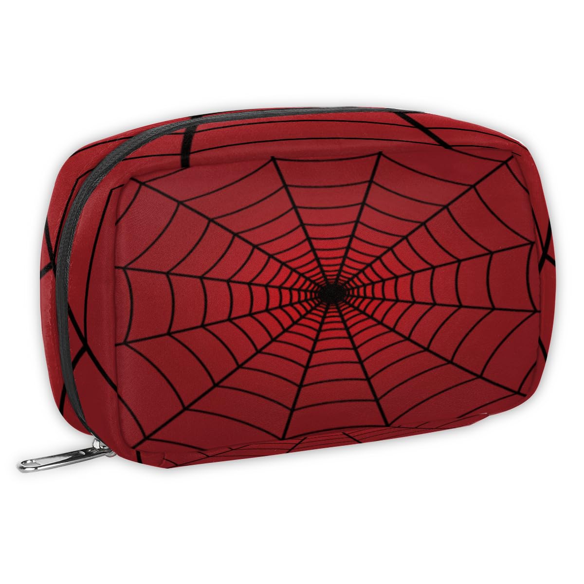 Waterproof Travel Toiletry Bag for Women & Men - Cute Small Cosmetic Organizer with Spider Web Design - Perfect for Makeup, Shaving & Toiletries on Vacation, Business Trips & Gym Use