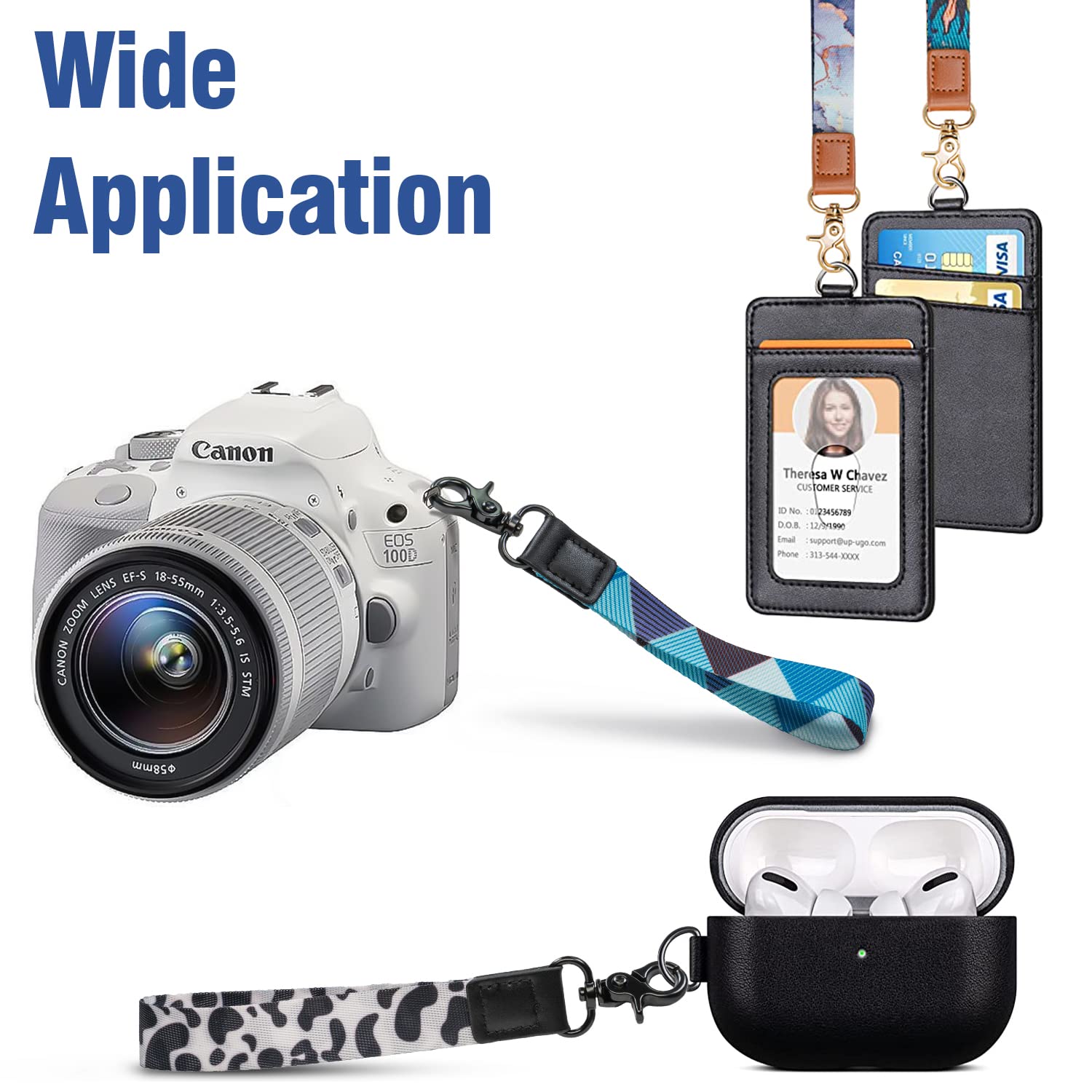 Women's Wristlet Lanyard Keychain - Adjustable Short Key Strap for Car Keys, ID Badges, Cards & Wallet - Perfect for Work, Gym, Travel & Everyday Carry