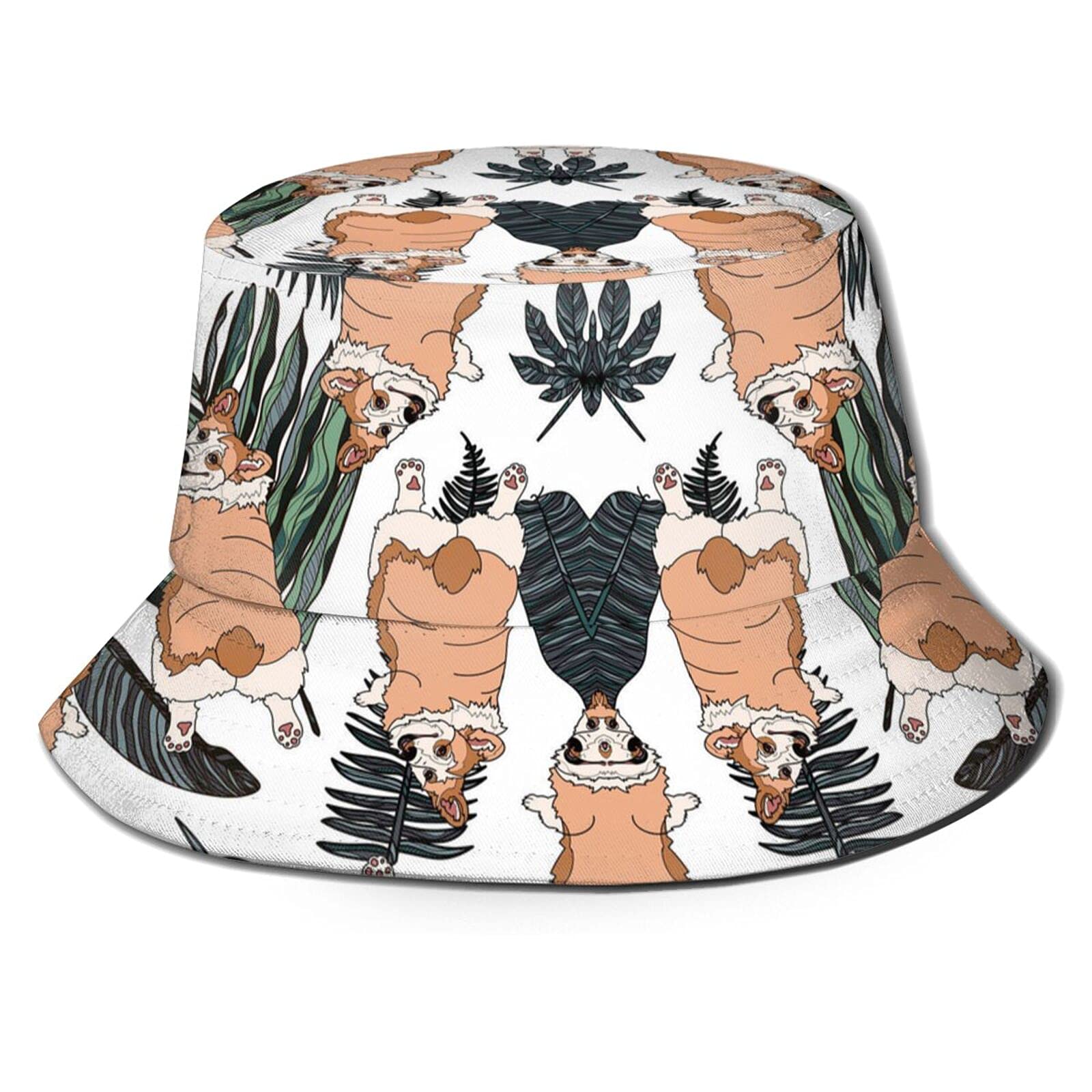 Funny Dog Bucket Sun Hat for Men & Women - Unisex Summer Beach Hat with UPF Protection, Breathable Fisherman Cap for Outdoor Travel, Hiking, Fishing & Gardening