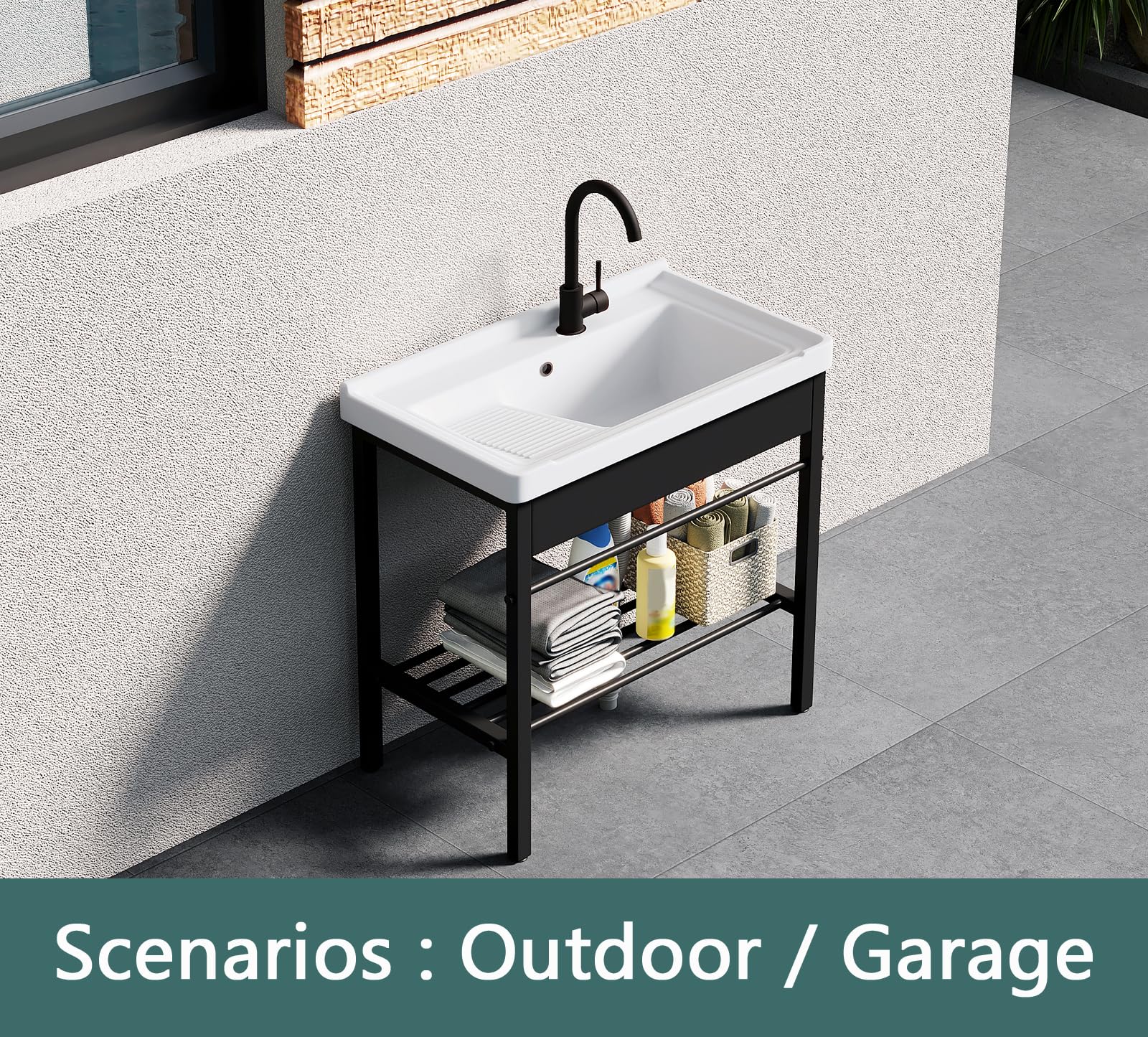 Freestanding Laundry Utility Sink - 28.3