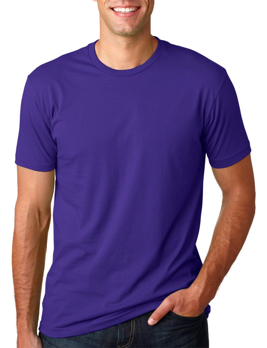 Premium Soft Rib Knit T-Shirt for Men & Women - Breathable Comfort Fit Crew Neck Tee - Purple Rush - Large (Pack of 10) - Ideal for Casual Wear, Gym, Lounge & Everyday Outfits