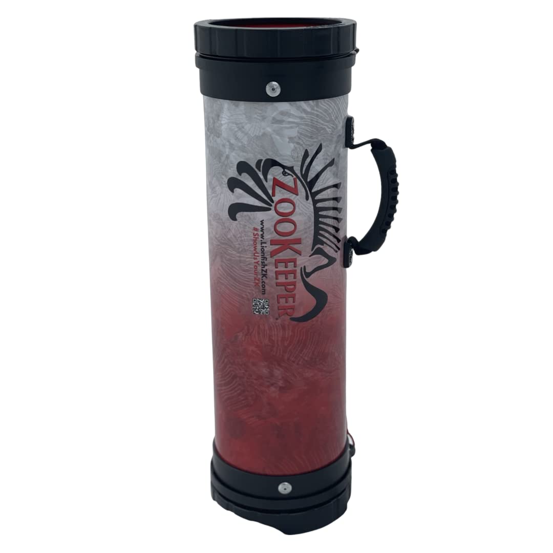 Lionfish & Marine Debris Containment Unit - Red Vinyl Wrapped Aquarium Tank for Saltwater Fish & Coral Protection | Perfect for Reef Tanks, Marine Conservation & Aquatic Displays