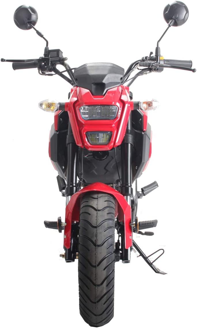 VADER 125cc Dirt Bike - Street Motorcycle for Adults with Big Headlights (Sporty Red) - Off-Road & Commuting