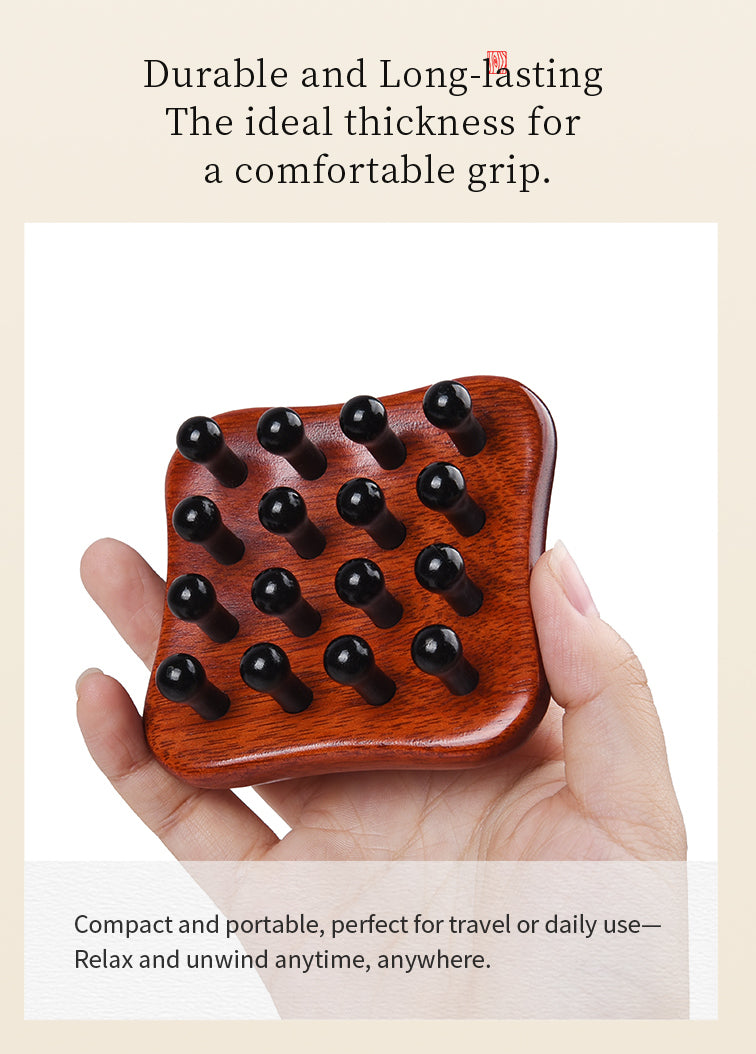 Premium Wooden Body Massager for Relaxation & Pain Relief - Handheld Back, Neck, Shoulder Massage Tool for Home & Office Use