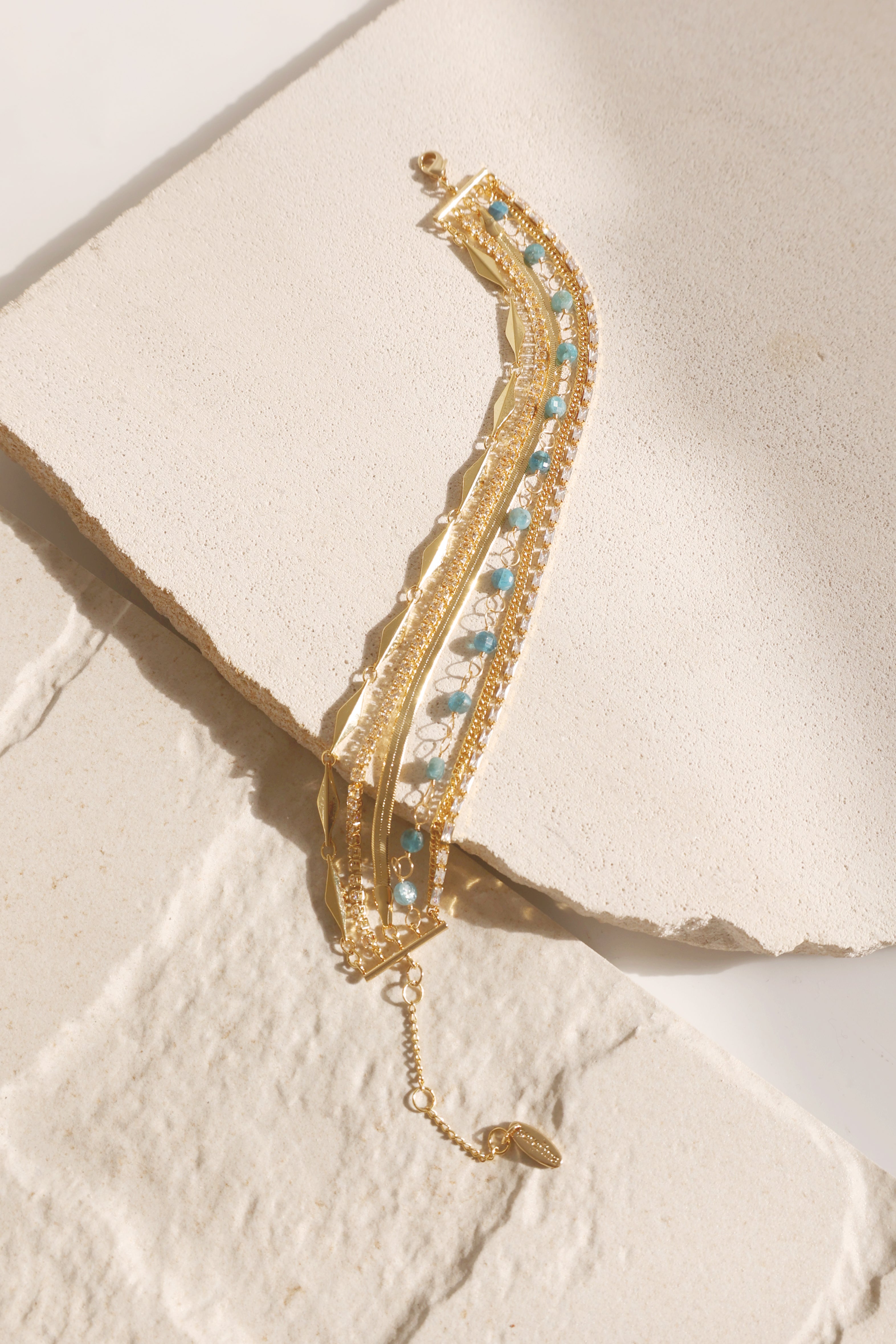 Nina Layered Bracelet for Women - Turquoise Beaded Boho Stackable Bracelets - Perfect for Everyday Wear, Gift Giving & Boho Fashion Accessories