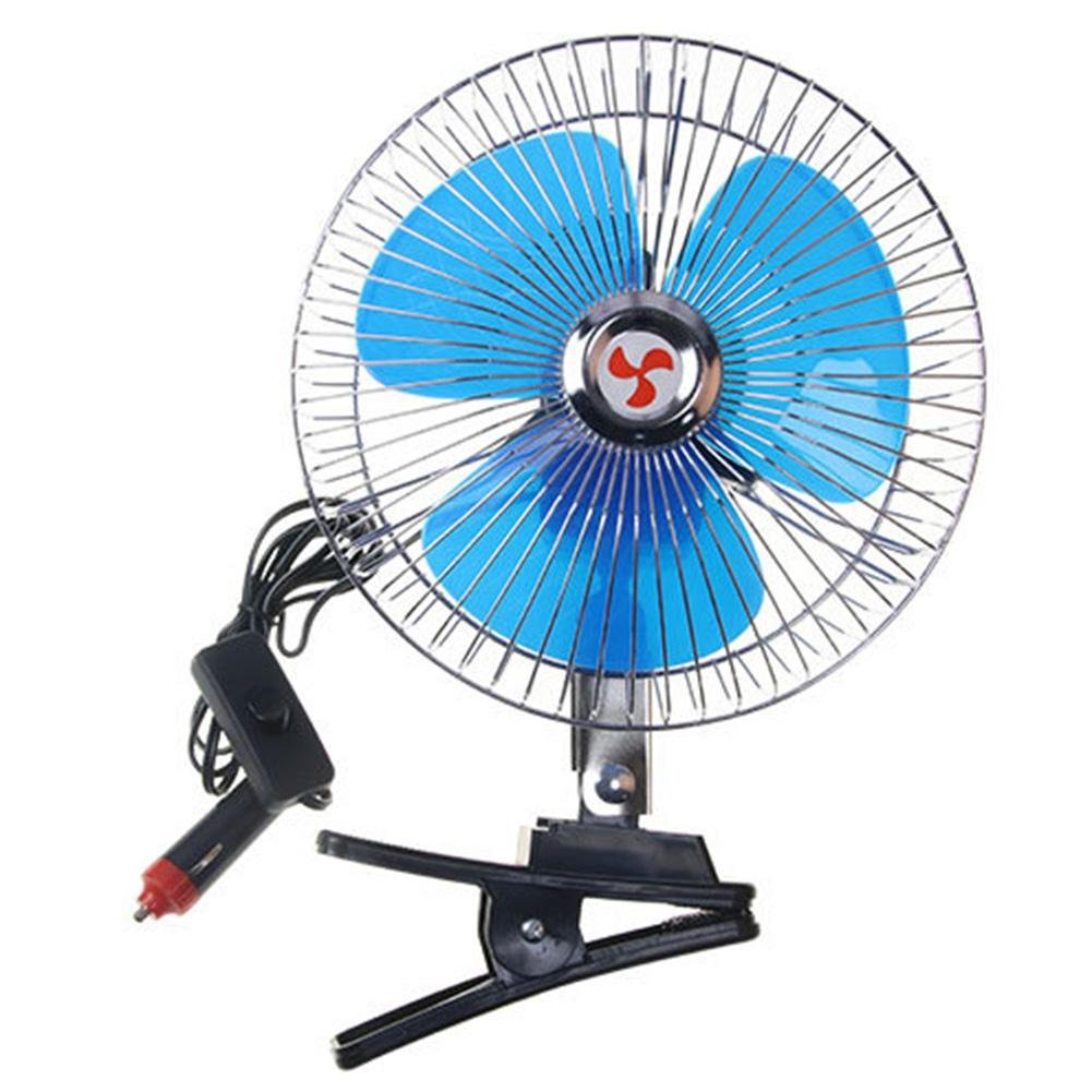 WinnerEco 25W 8-Inch Portable Clip-On Fan with Oscillation - 24V Strong Wind Cooling Fan for Car, Truck, RV & Office - Perfect for Summer Travel & Workspace Comfort