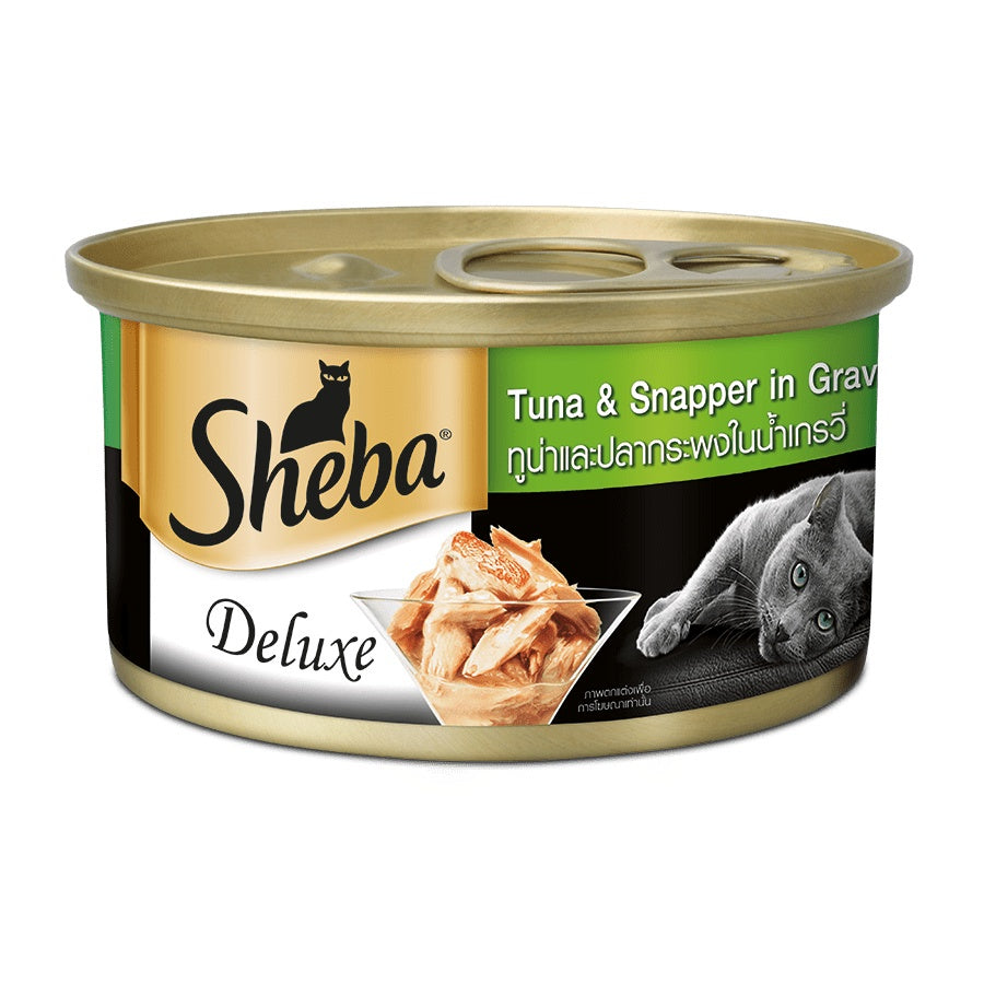 [24-Pack] Sheba Deluxe Premium Canned Wet Cat Food 85g - Gourmet Meals for Adult Cats | Perfect for Daily Feeding & Special Treats