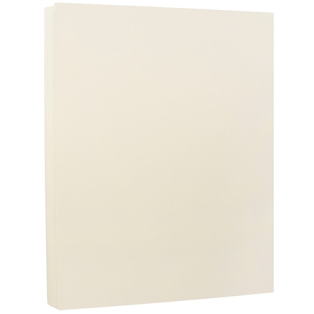 Strathmore 80lb Cardstock - 8.5x11 Ivory Wove Cover Paper for Crafting & Scrapbooking
